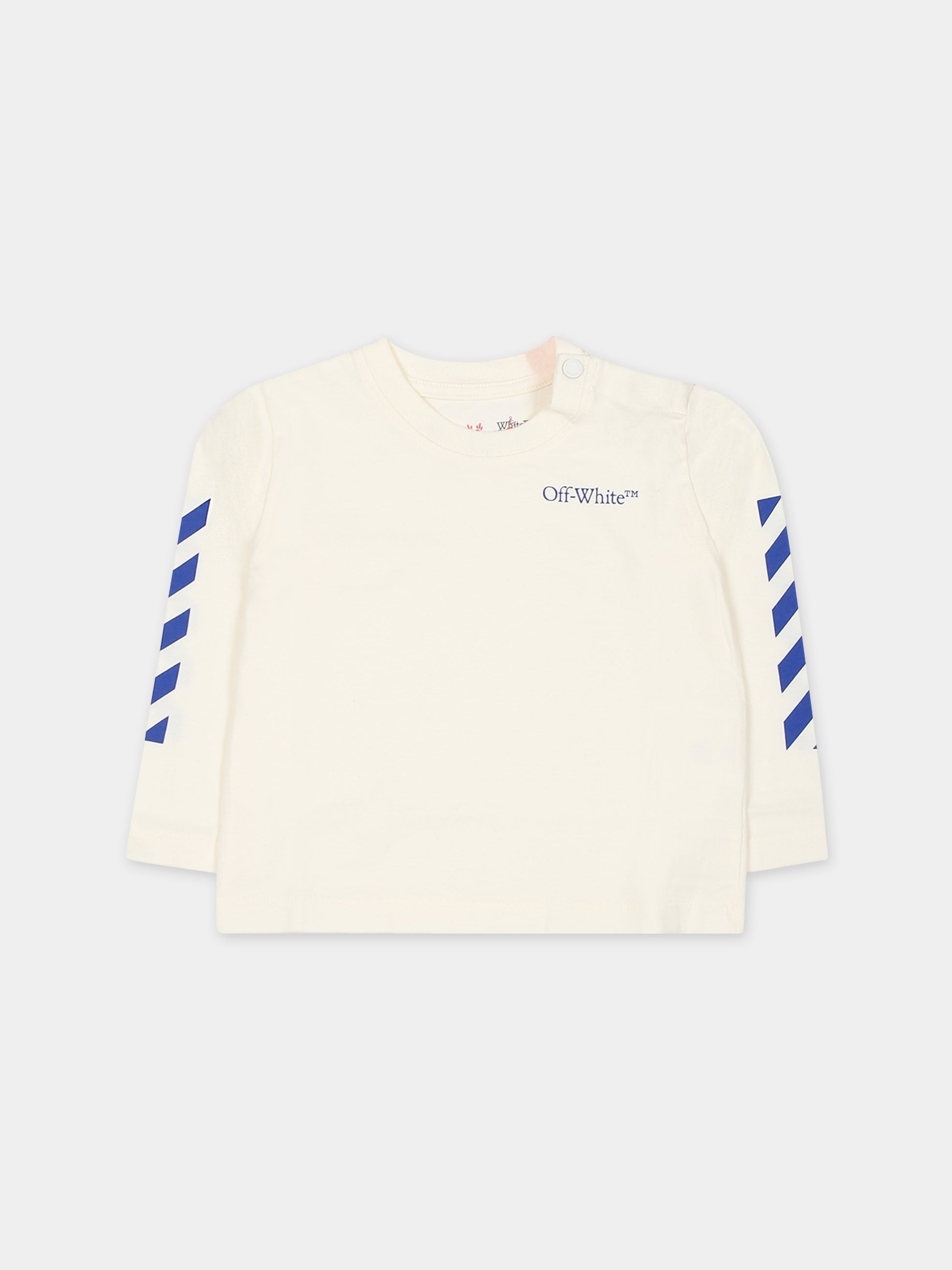 T-shirt avorio per neonato,Off White,OBX1001F23JER0010345