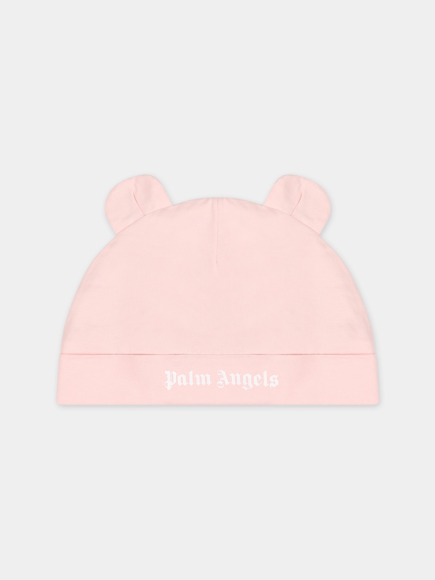 Set rosa per neonata con orso,Palm Angels,PG2X008F23JER0013360