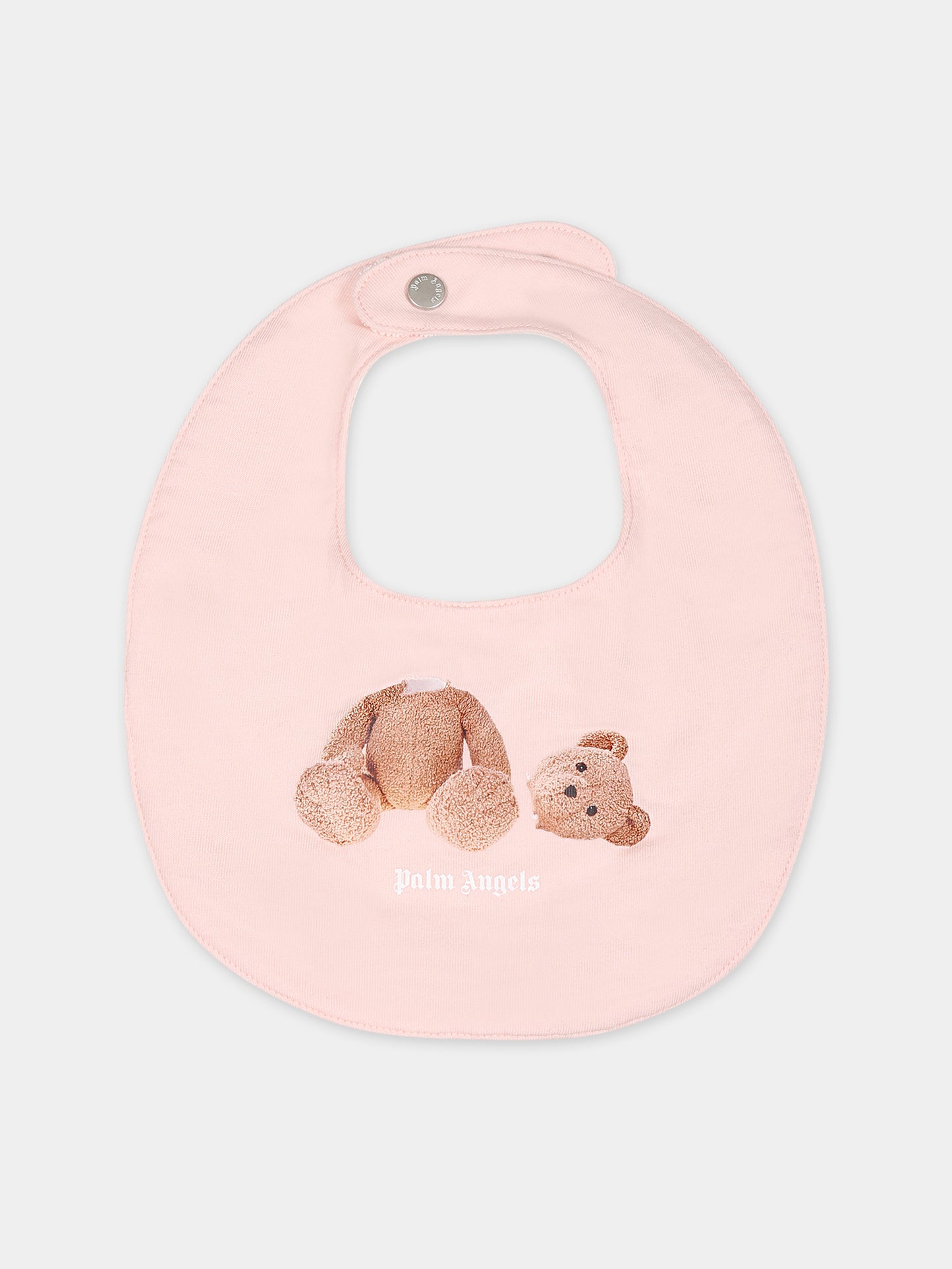 Set rosa per neonata con orso,Palm Angels,PG2X008F23JER0013360
