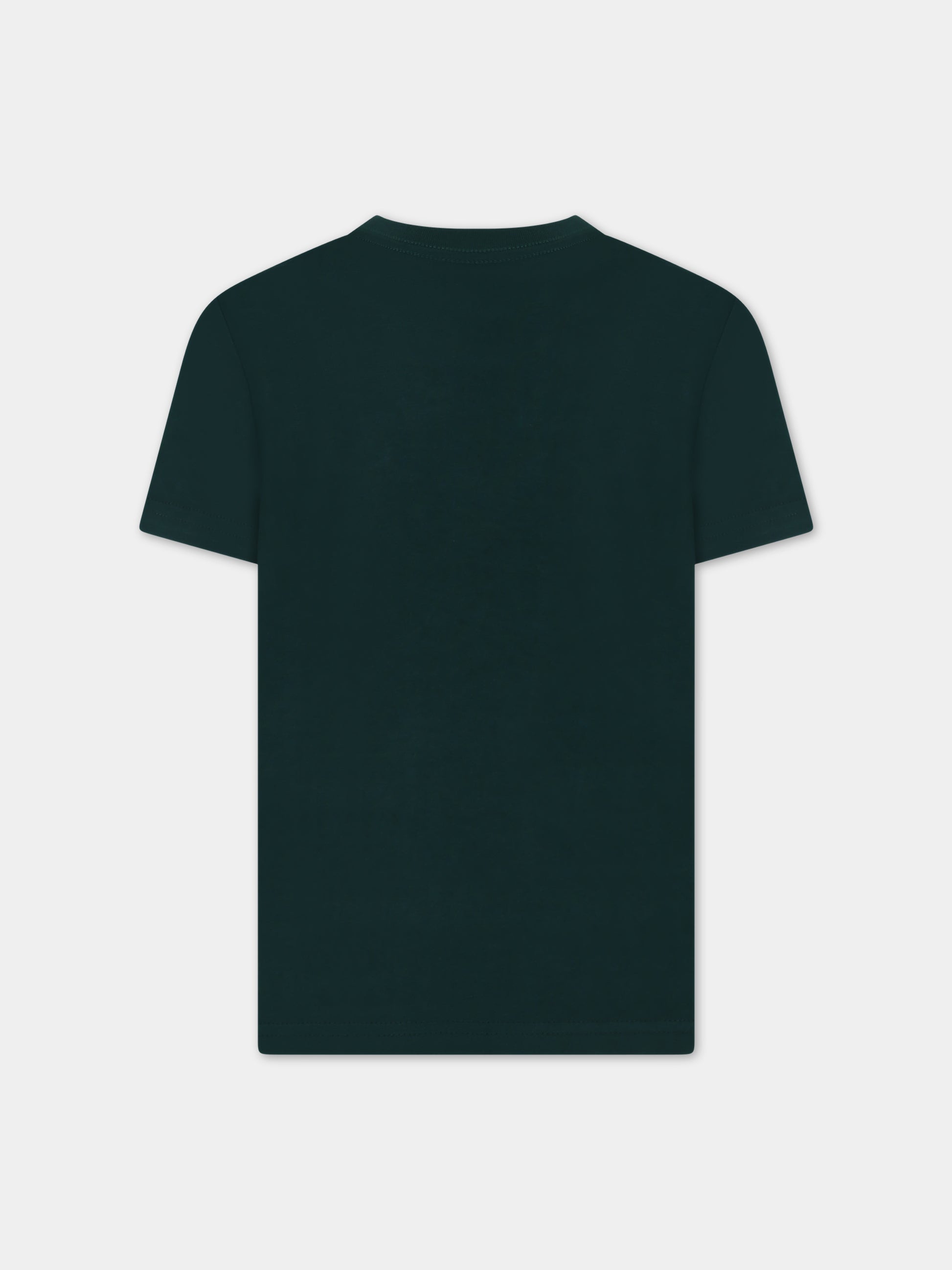 T-shirt verde per bambino con logo,Ralph Lauren Kids,832904117/832904121
