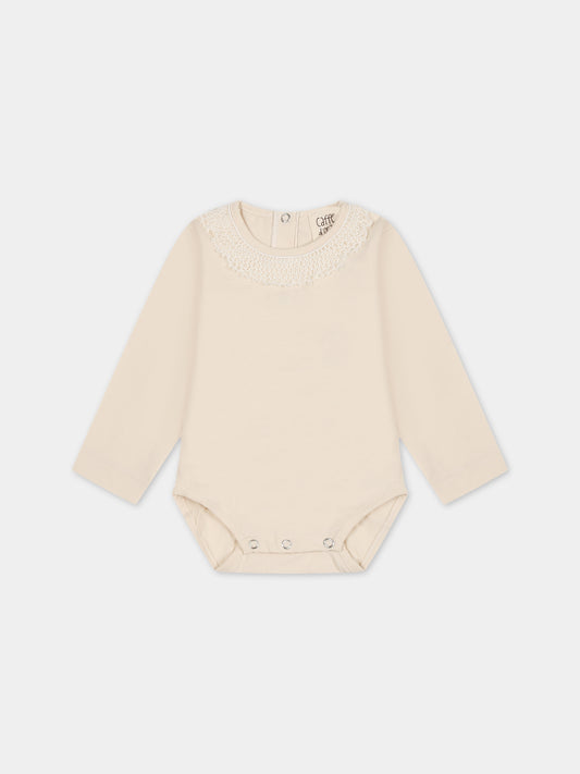 Body avorio per neonata con rouche,Caffe' D'orzo,ZT8010 J0269 106