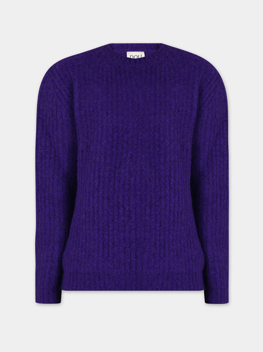 Maglione viola per bambina,Douuod Kids,DT9P20 W0137 889