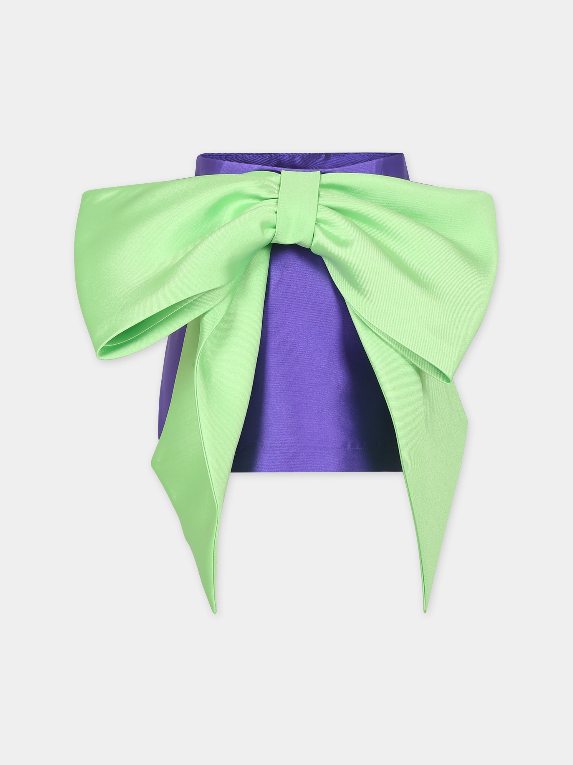 Gonna viola per bambina con fiocco,Douuod Kids,DT7A41 Z1687 554GL