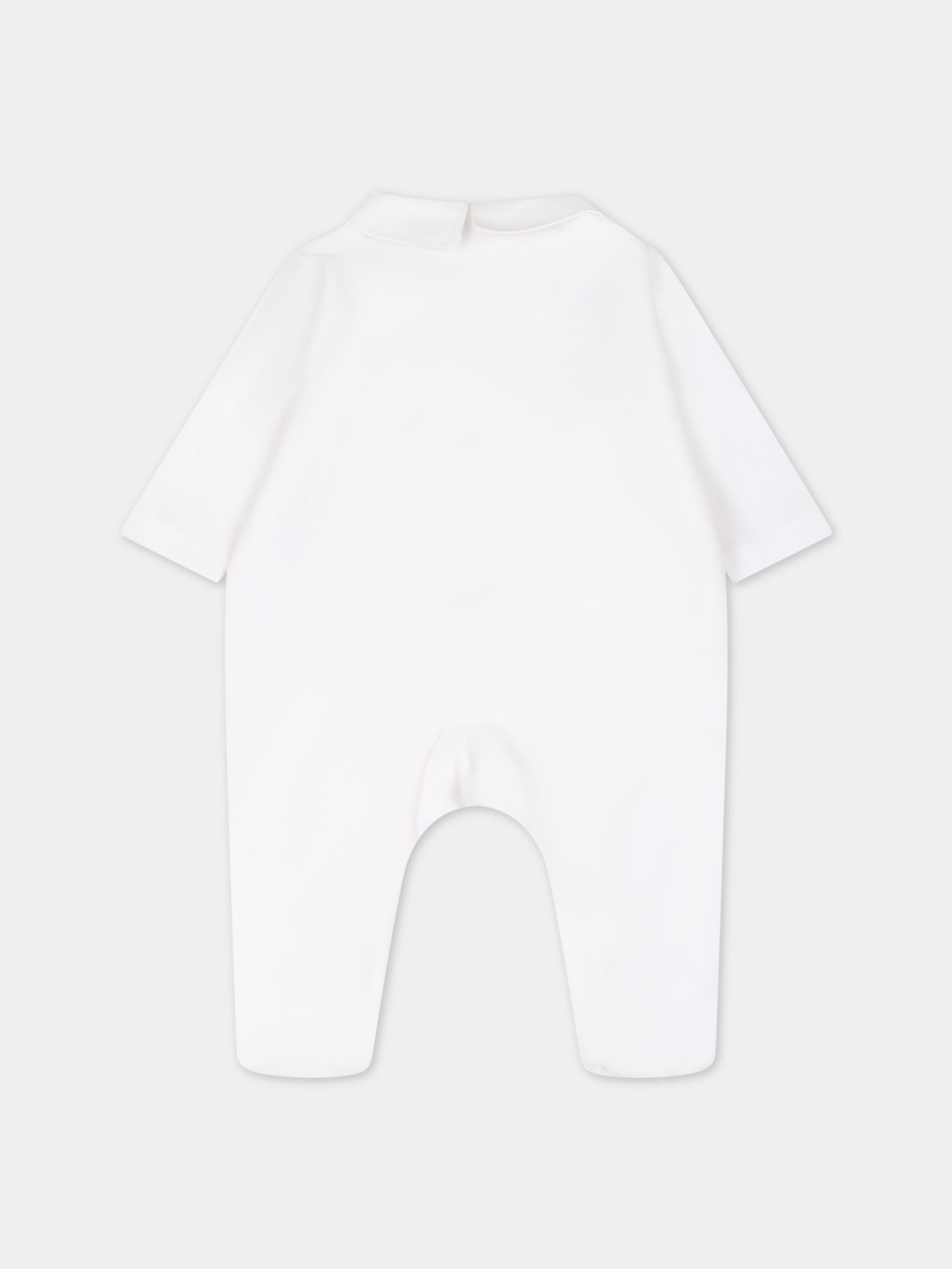 Tutina bianca per neonati con logo,Tartine Et Chocolat,TX54070-01