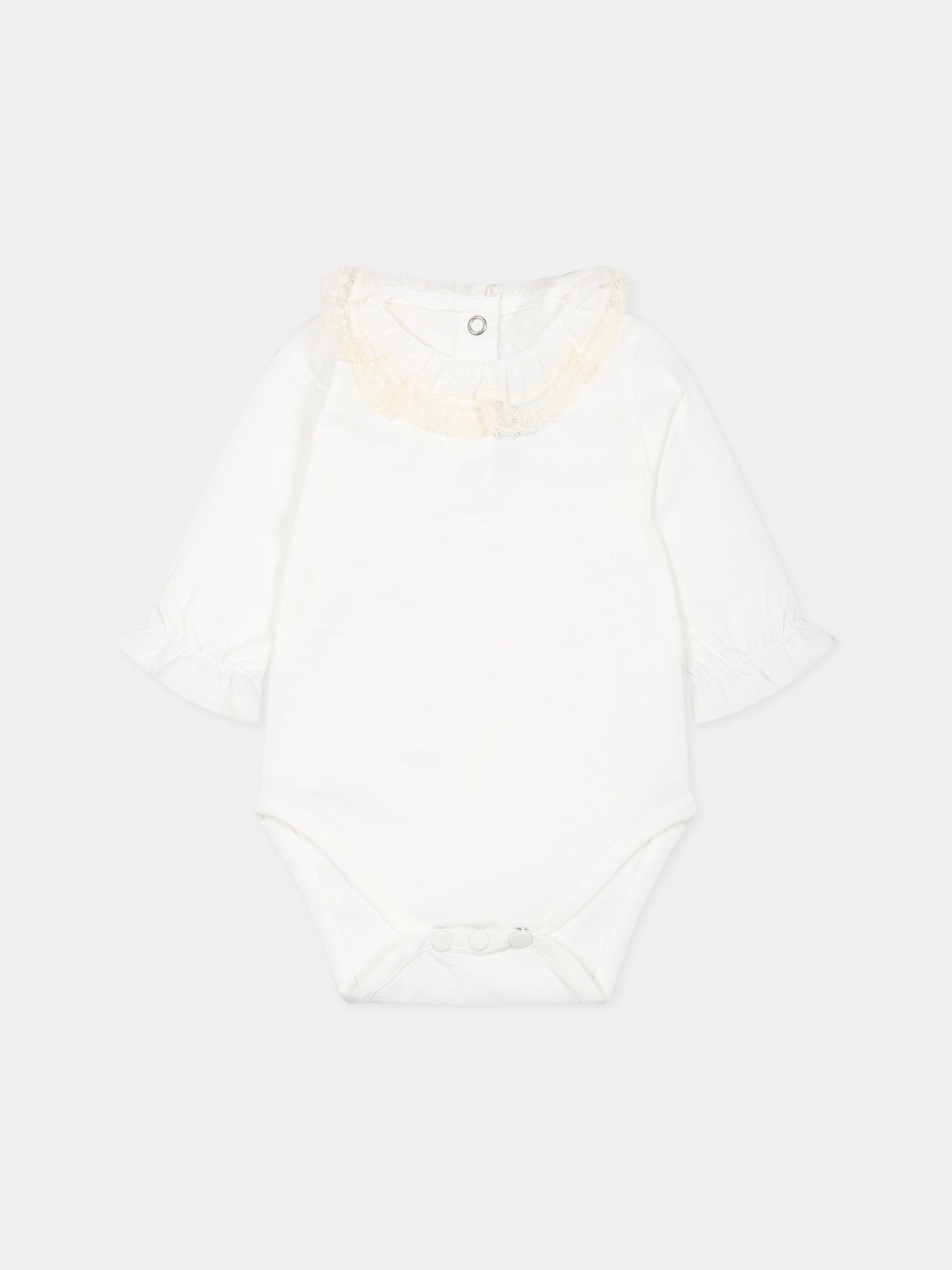 Body avorio per neonata con ricamo,Tartine Et Chocolat,TX11021-13