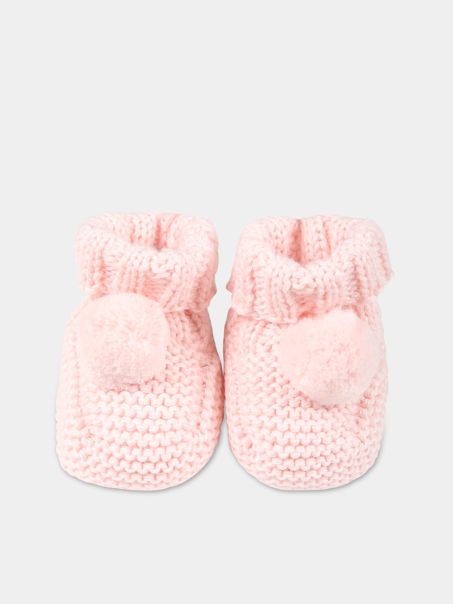 Babbucce rosa per neonata con pom pon,Tartine Et Chocolat,TX89000-31