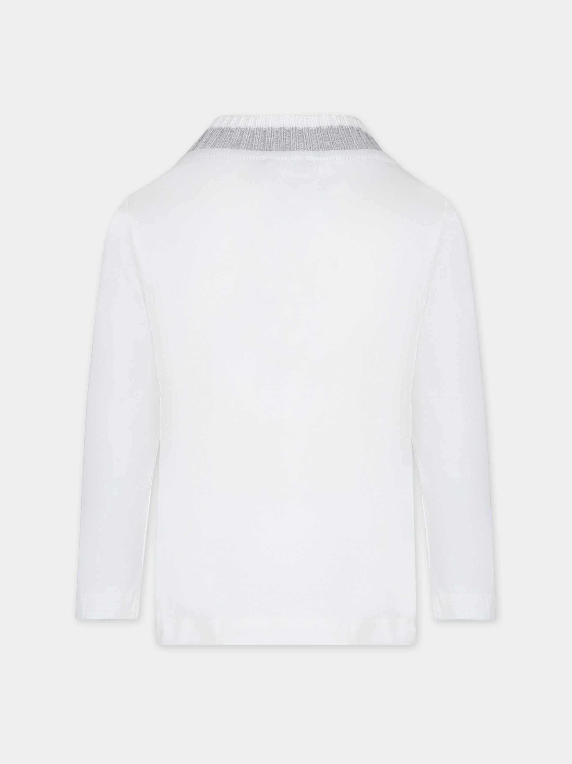 T-shirt bianca per bambino,Eleventy,ET8P10 Z1681 101GR