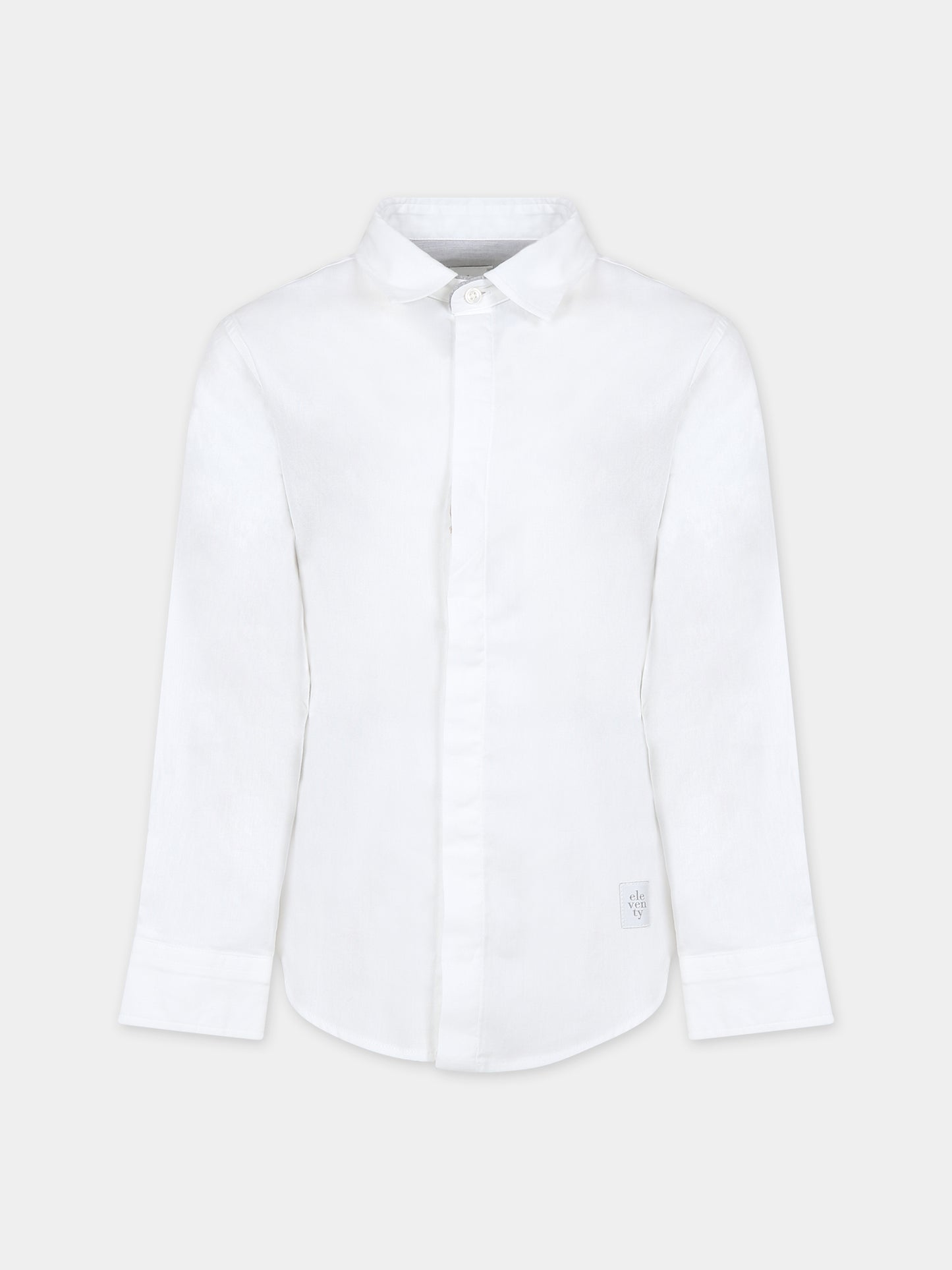 Camicia bianca per bambino con logo,Eleventy,ET5P20 P0331 100