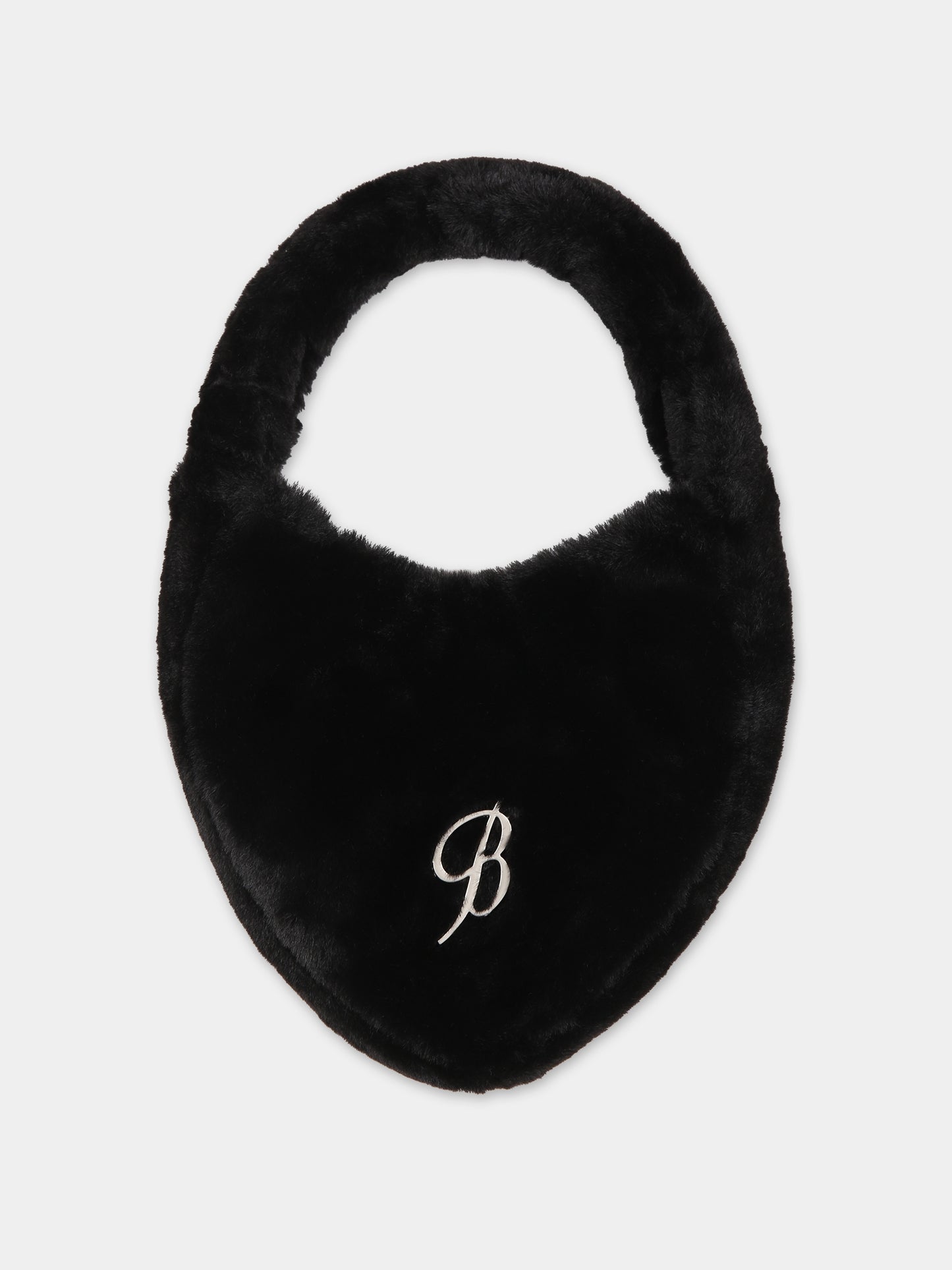 Borsa nera per bambina con logo