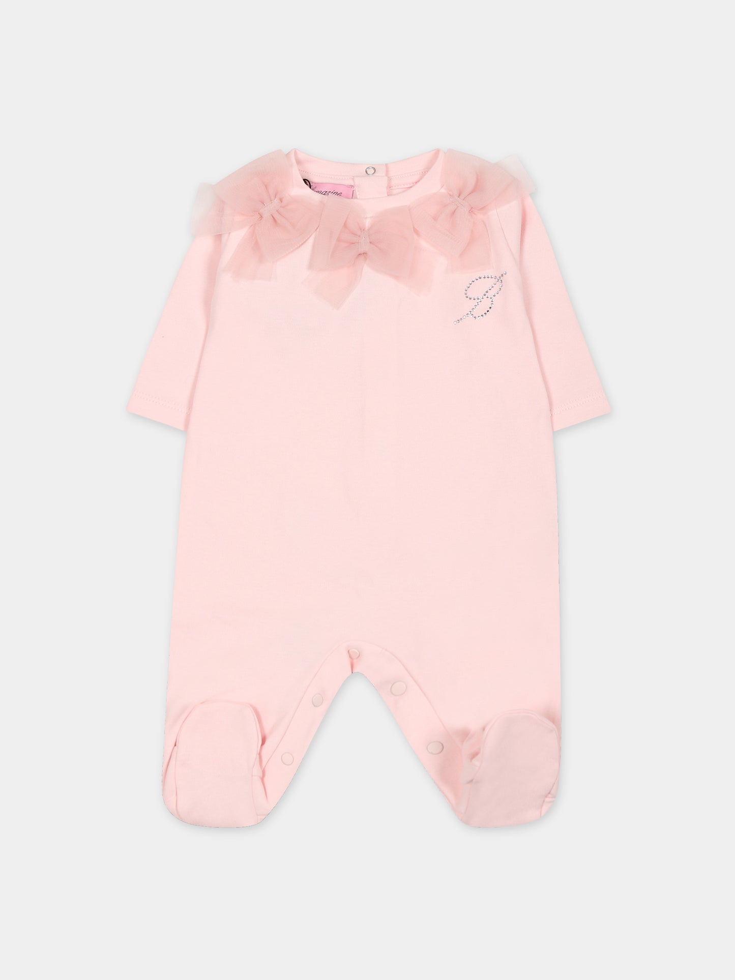 Set rosa per neonata con logo,Blumarine Baby,IF3137 X0515