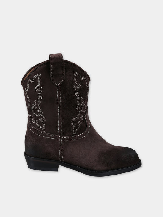 Stivaletti marroni per bambina,Gallucci Kids,J30109EM632504