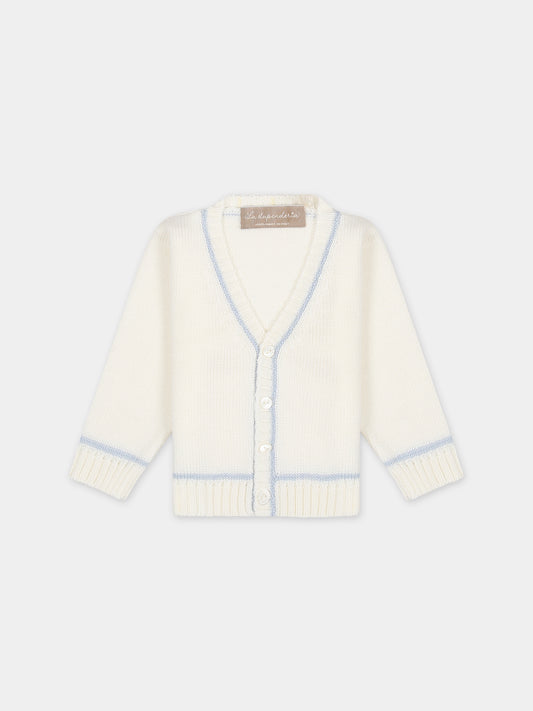 Cardigan bianco per neonato,La Stupenderia,WCCR61800