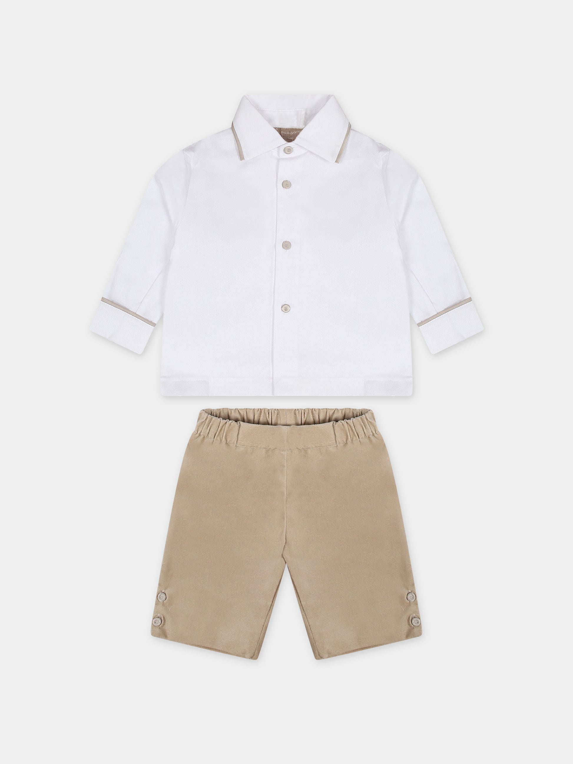 Completo bianco per neonato,La Stupenderia,CCCT61V65