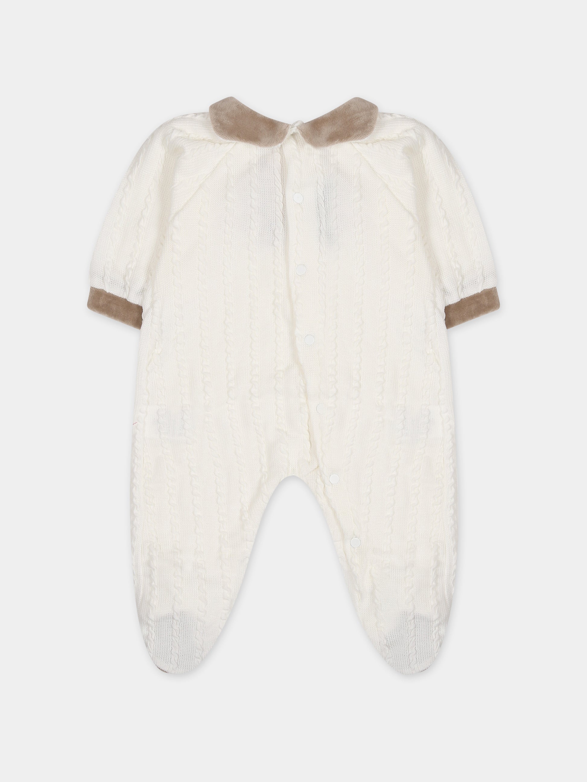 Tutina bianca per neonata,La Stupenderia,TBTT62M14