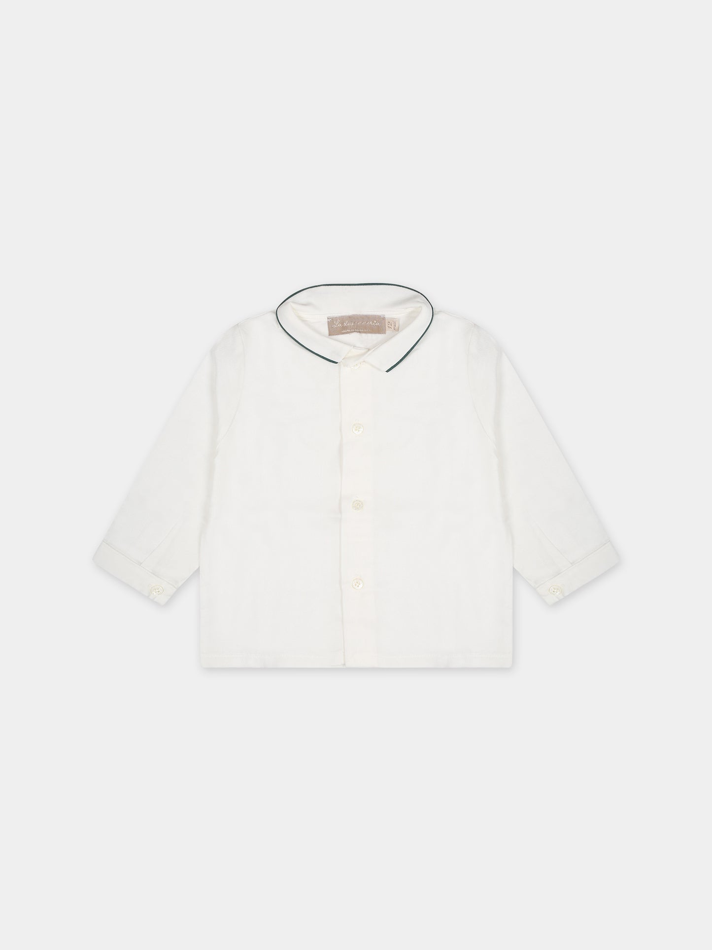Camicia bianca per neonato,La Stupenderia,CCM63VER