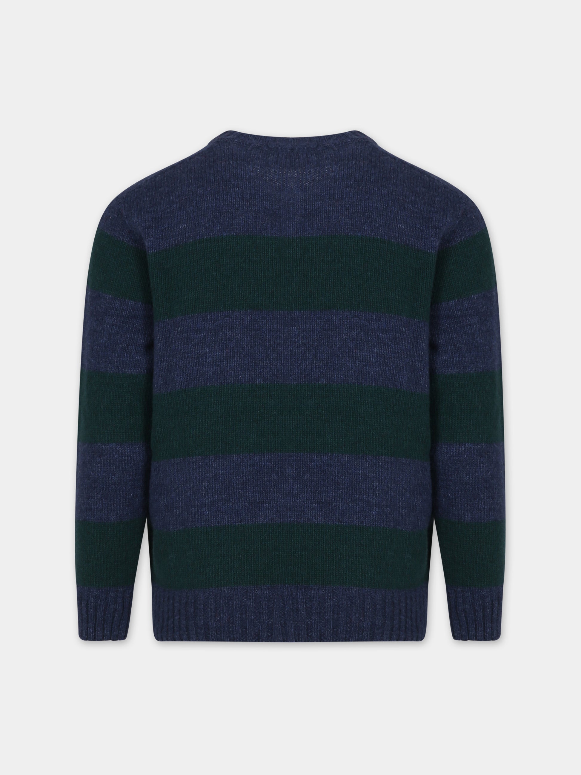 Maglione blu per bambino con logo,North Sails,796179 000 C003