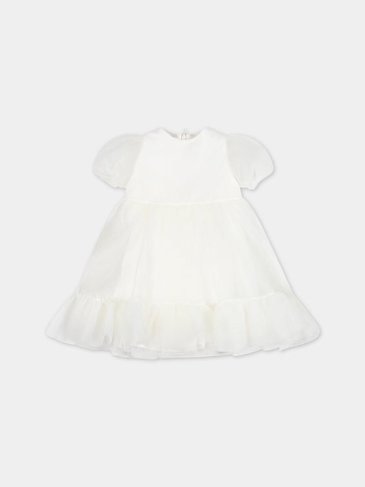 Vestito bianco per neonata,Simonetta,ST1001 O0046 101