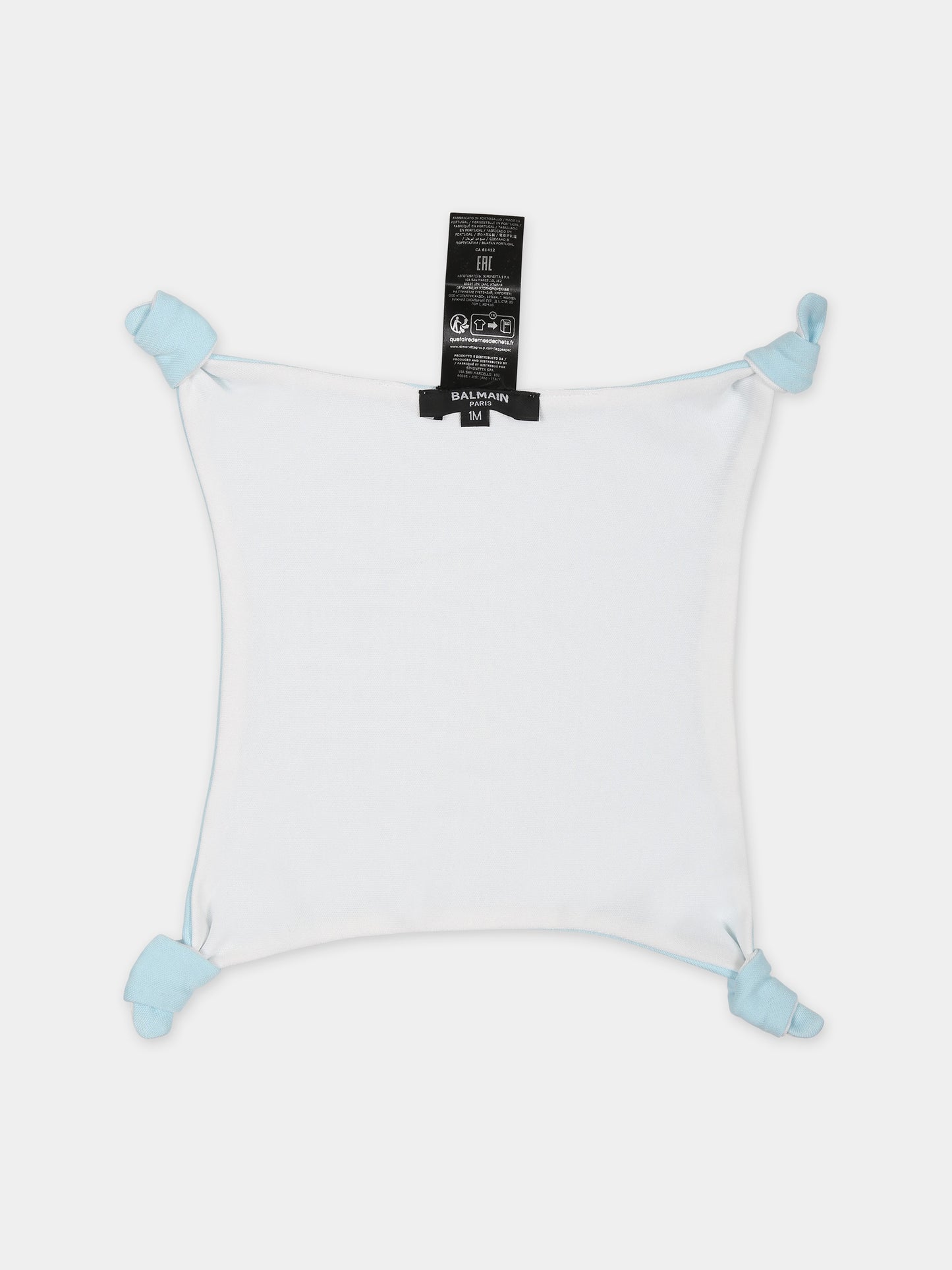 Set celeste per neonato con logo,Balmain Kids,BTB630 Z1769 639