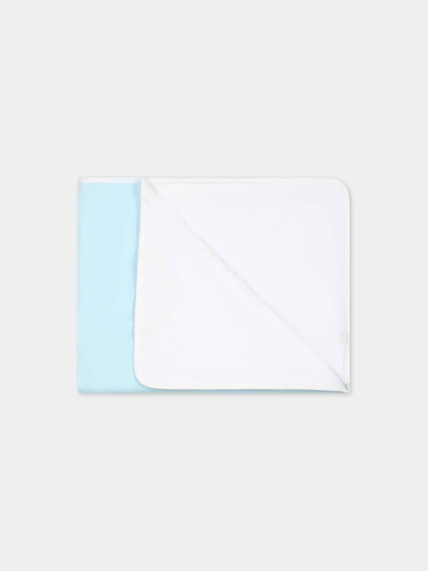 Coperta celeste per neonato con logo,Balmain Kids,BT0660 Z1769 639