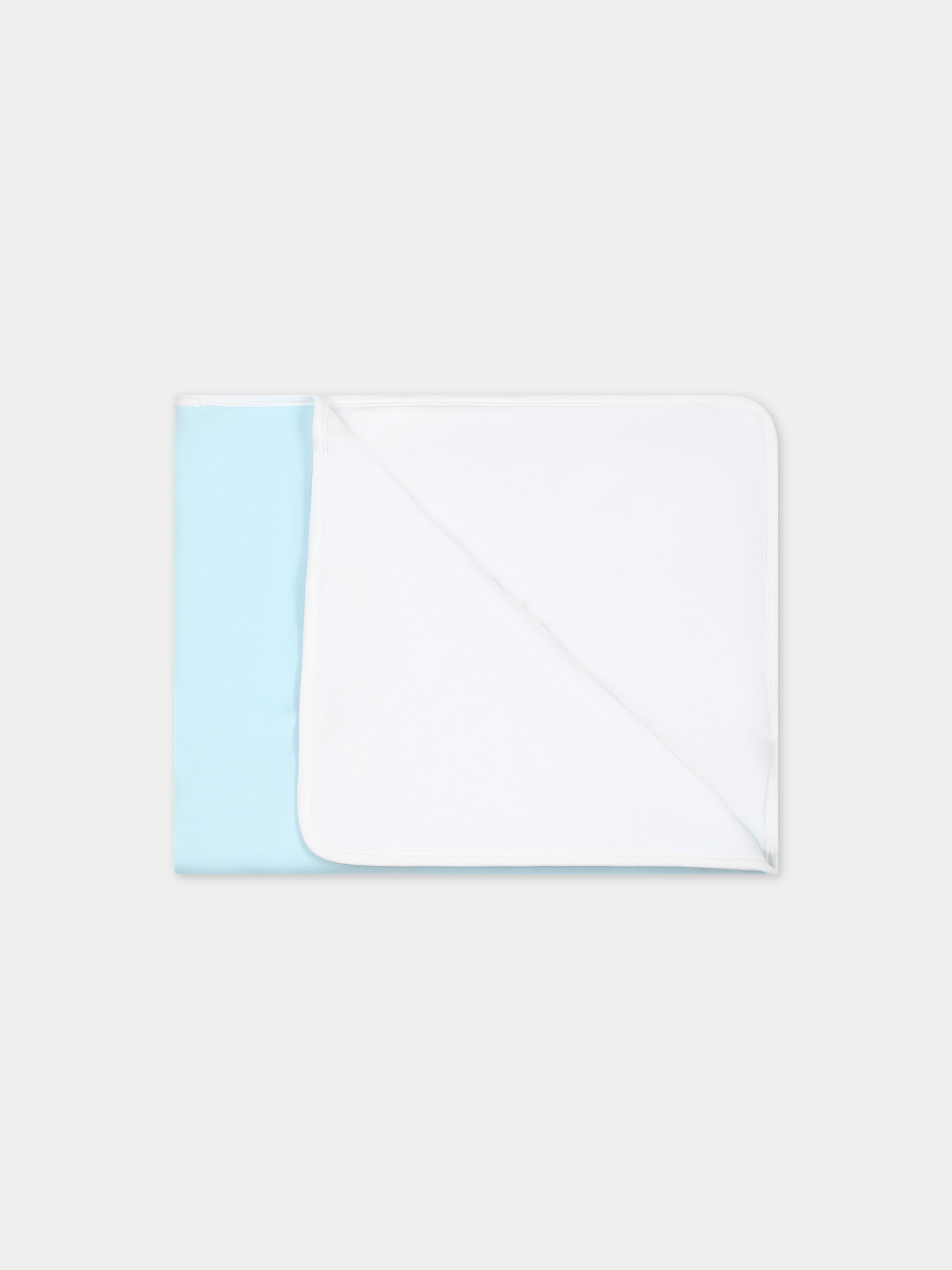 Coperta celeste per neonato con logo,Balmain Kids,BT0660 Z1769 639