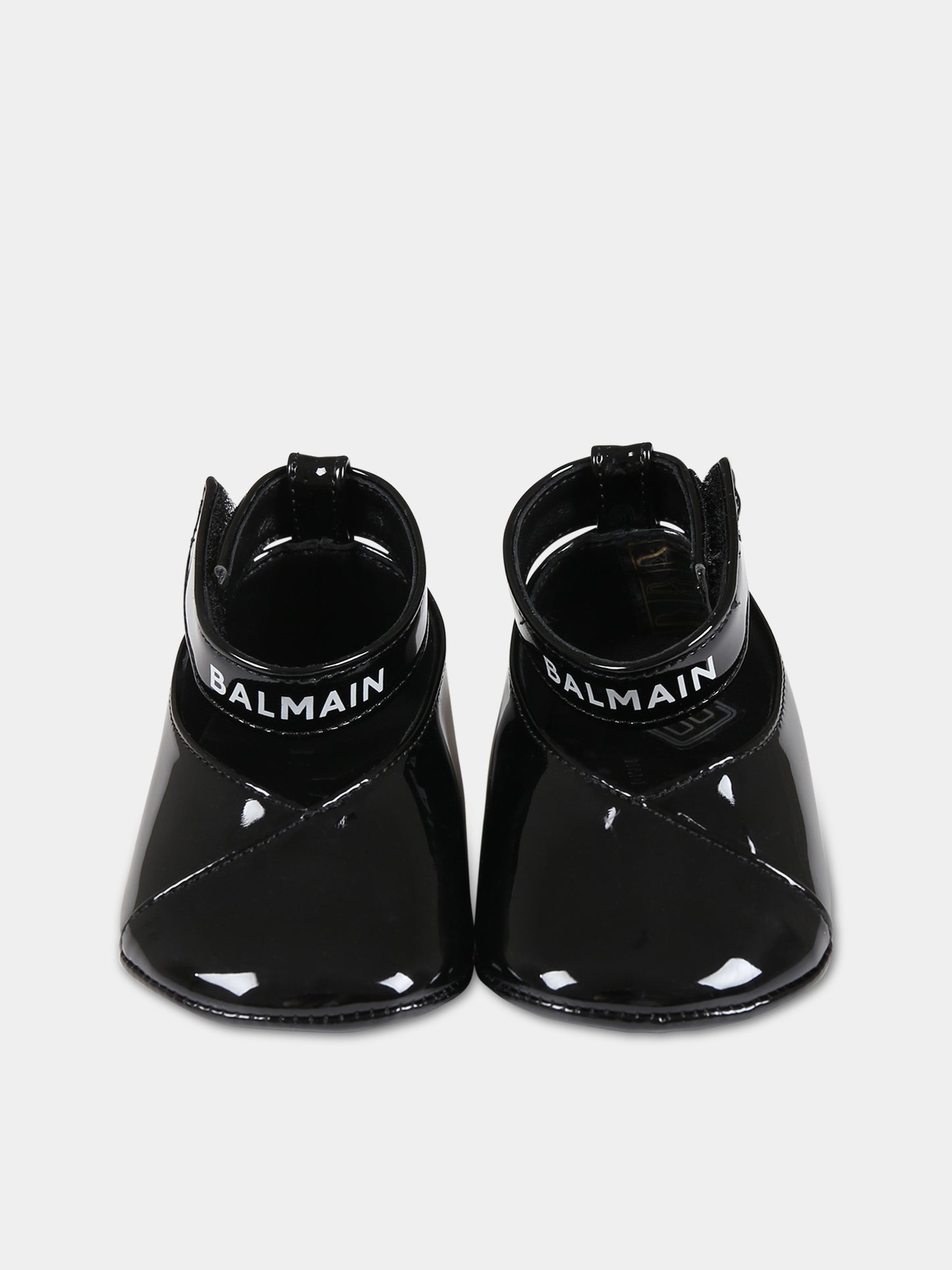 Ballerine nere per neonata con logo,Balmain Kids,BT0016 Z1629 930