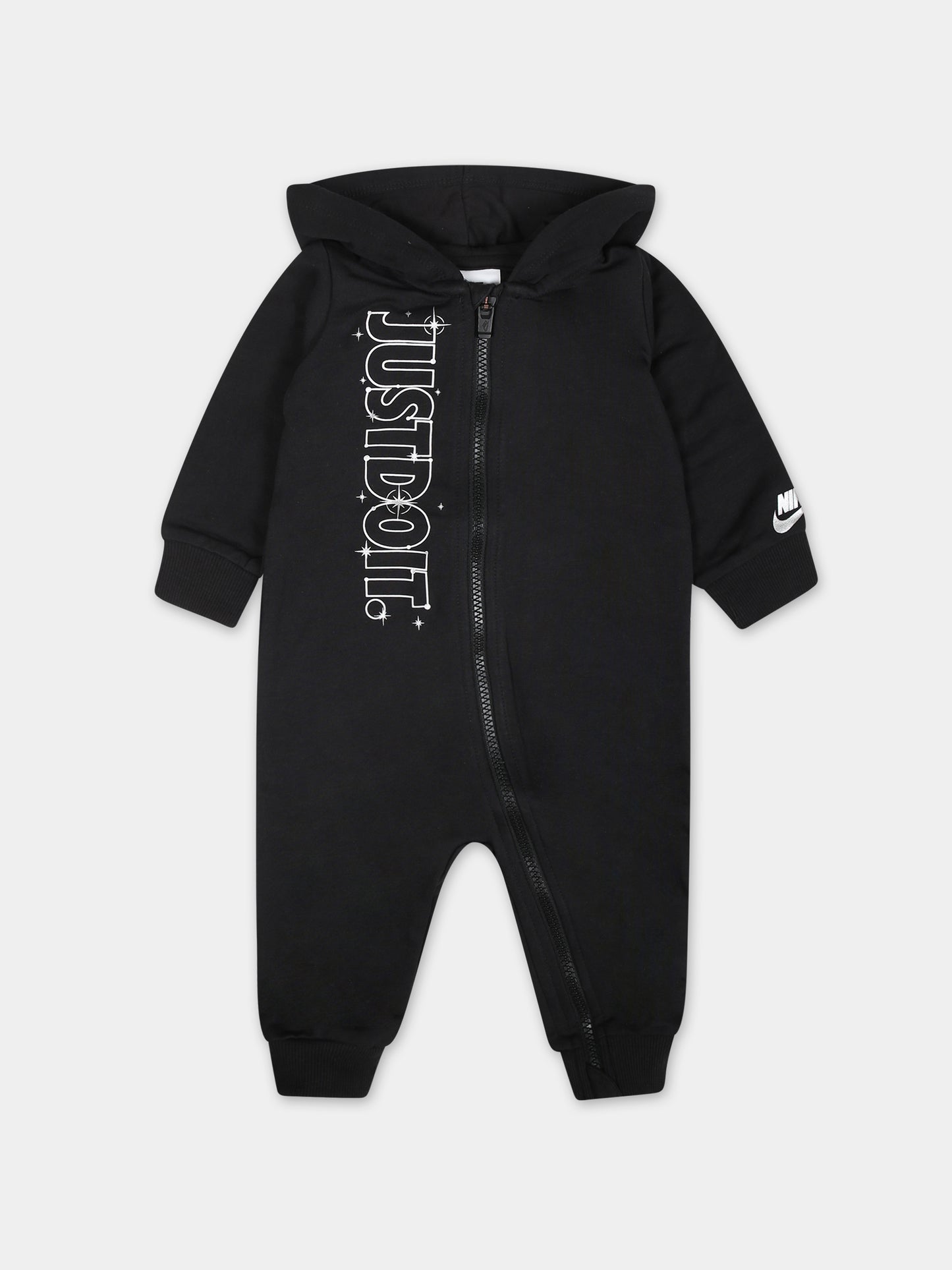 Tutina nera per neonati con logo,Nike,56L404 023