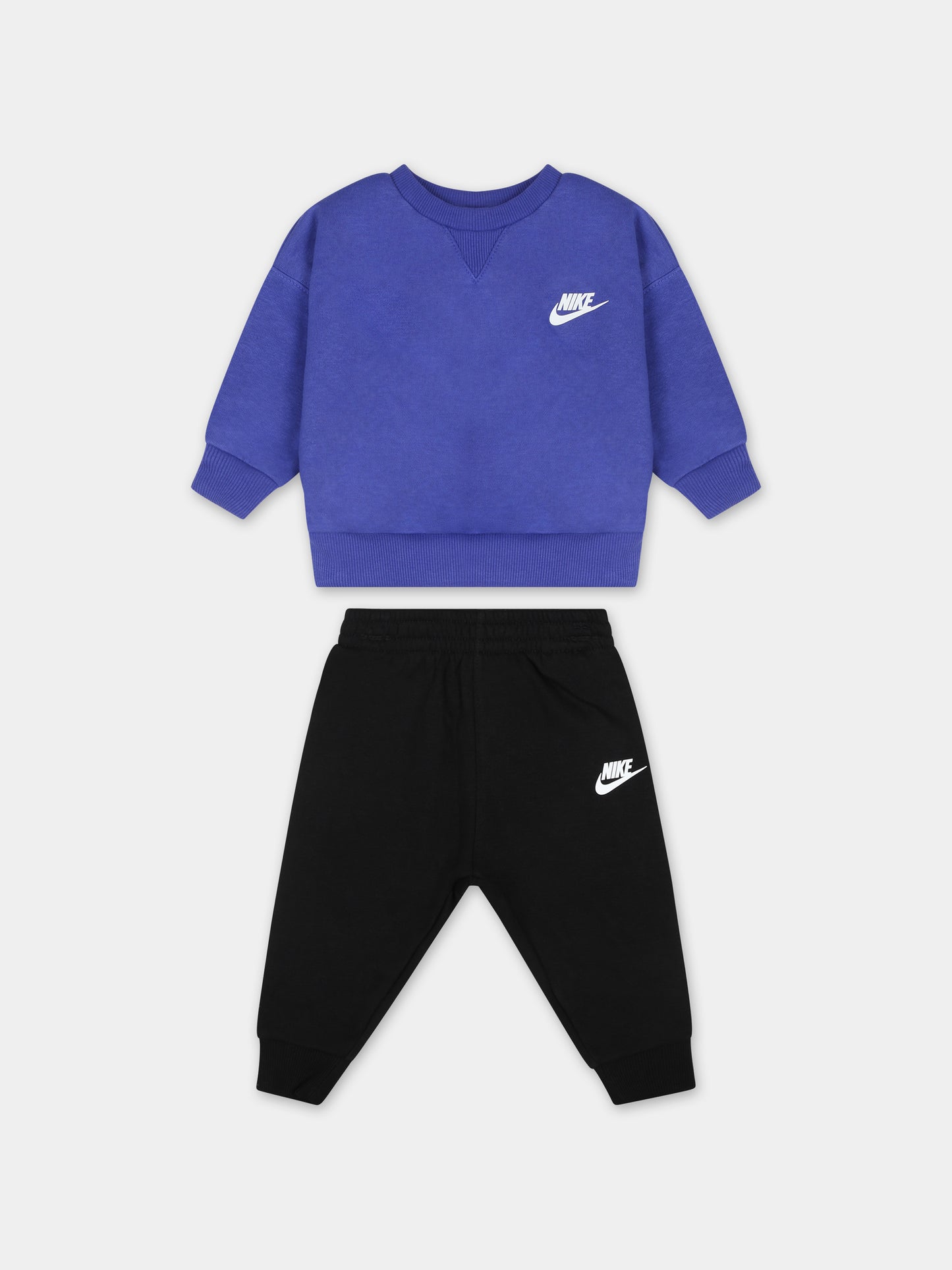 Completo blu per neonato con logo e stampa,Nike,66L474 023