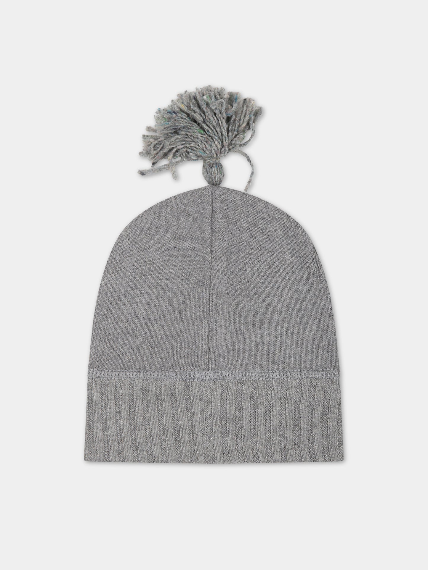 Berretto grigio per neonato con pompon,Zhoe & Tobiah,K31 19 BB