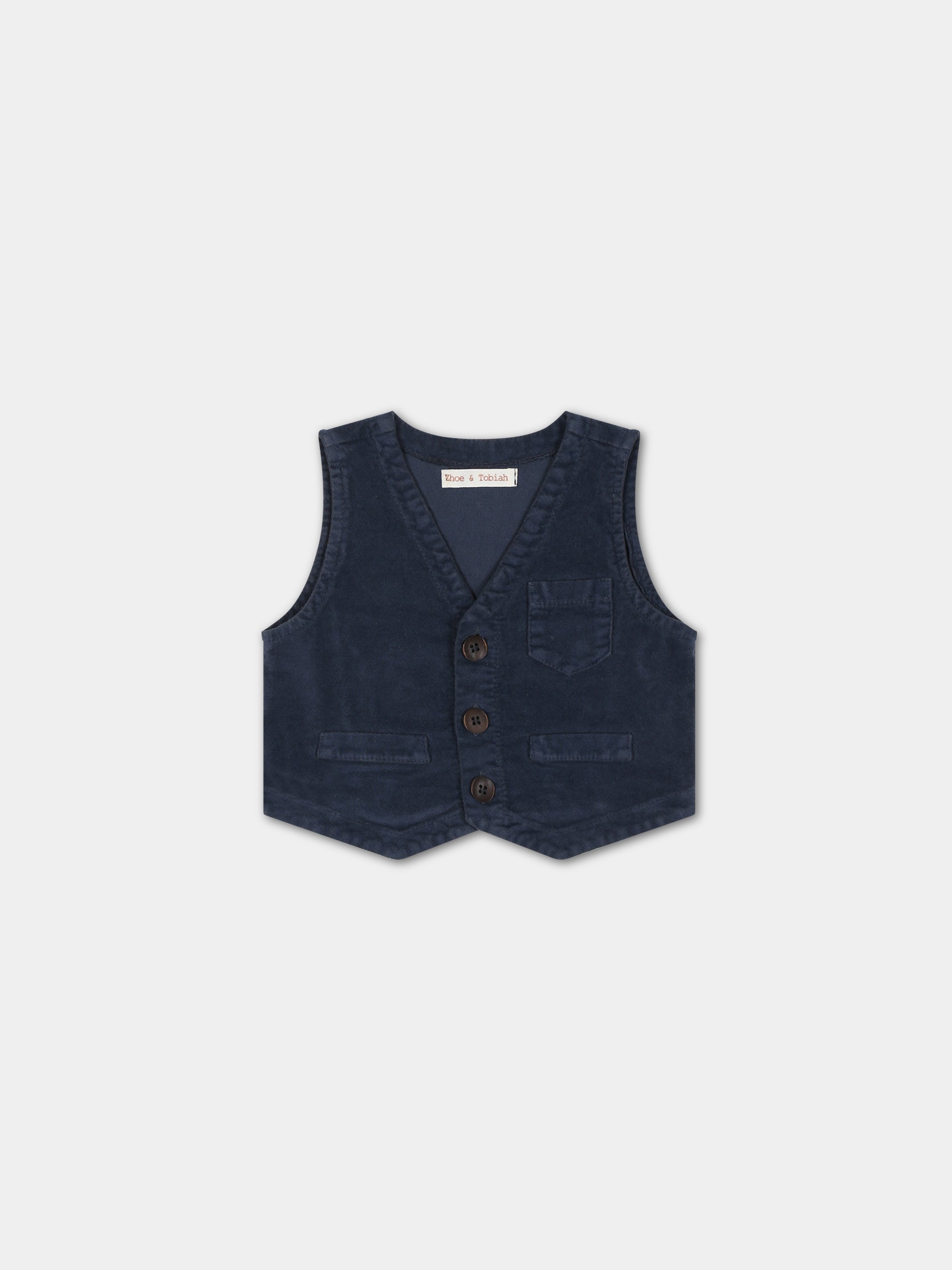 Panciotto blu per neonato,Zhoe & Tobiah,PJS21 11 BB