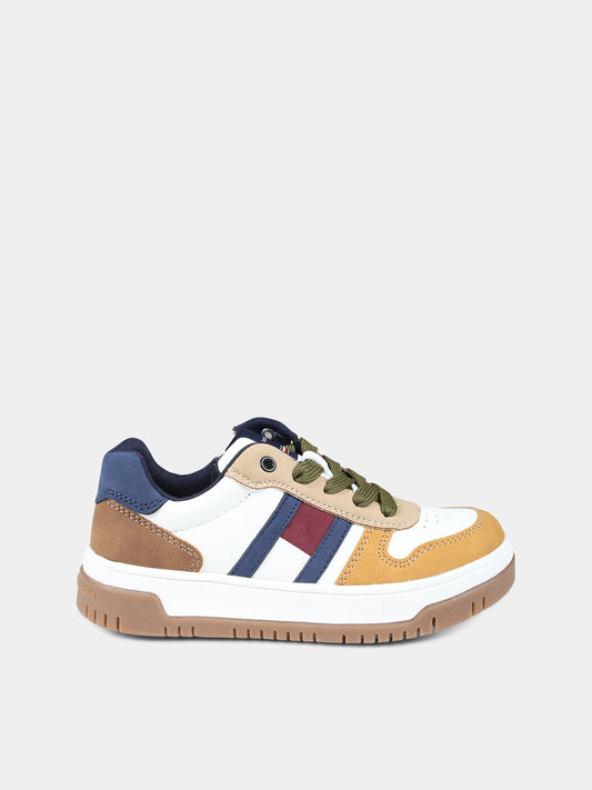 Sneakers bianche per bambino con logo,Tommy Hilfiger Junior,T3X9 33118 1269A330