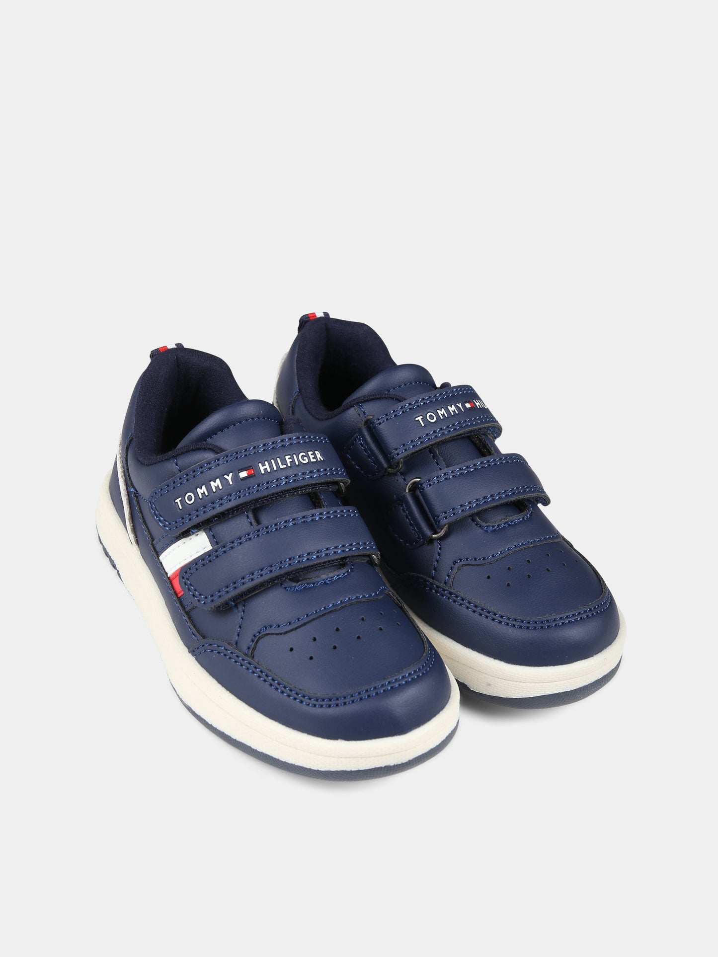 Sneakers blu per bambino con logo,Tommy Hilfiger Junior,T3B9 33101 1355800