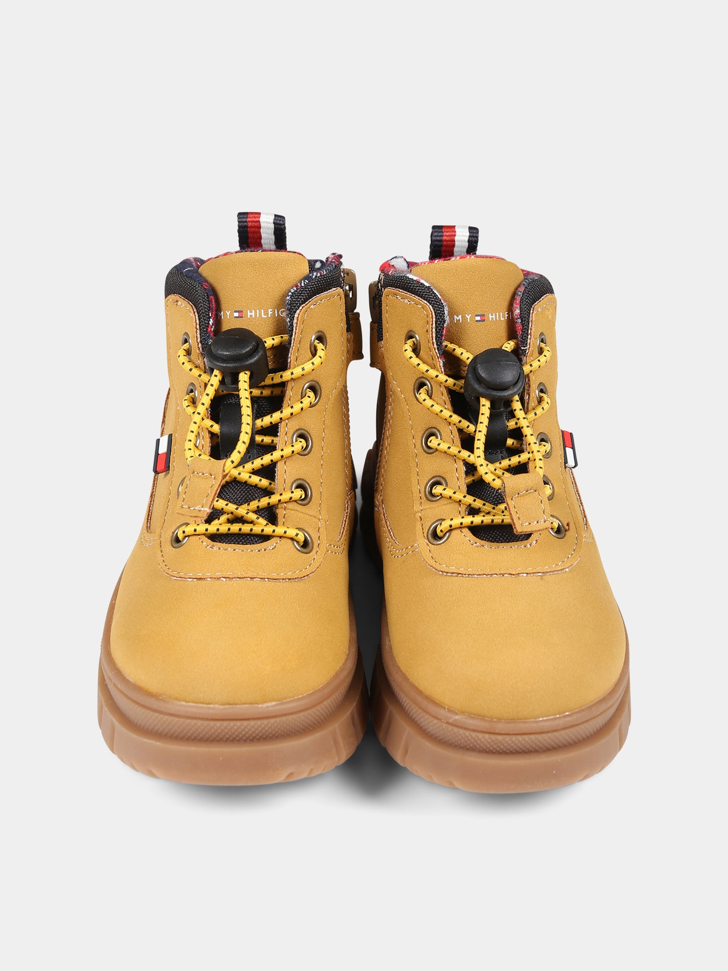 Stivaletti gialli per bambino con logo,Tommy Hilfiger Junior,T1B5 33154 0316A105