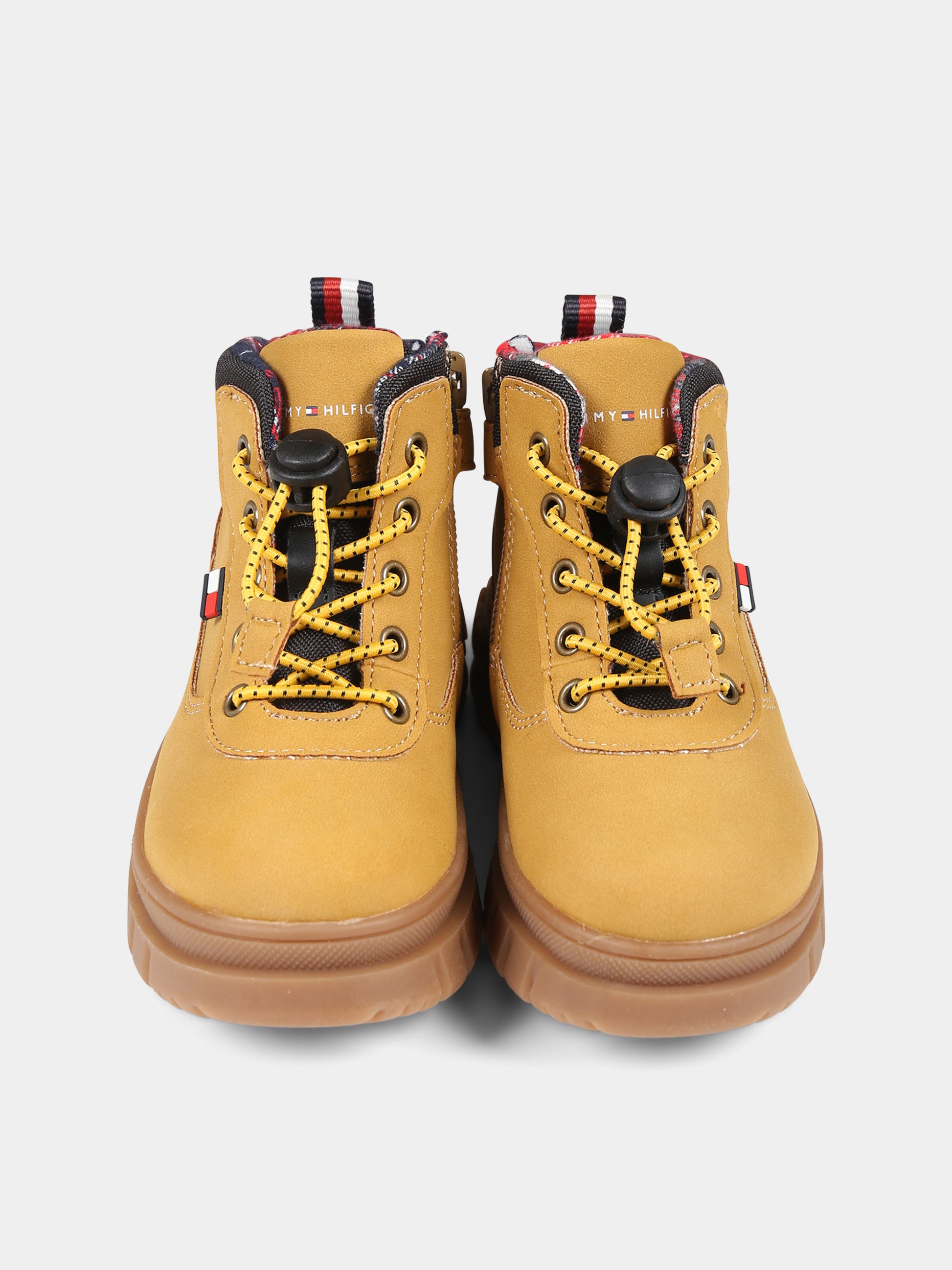 Stivaletti gialli per bambino con logo,Tommy Hilfiger Junior,T1B5 33154 0316A105