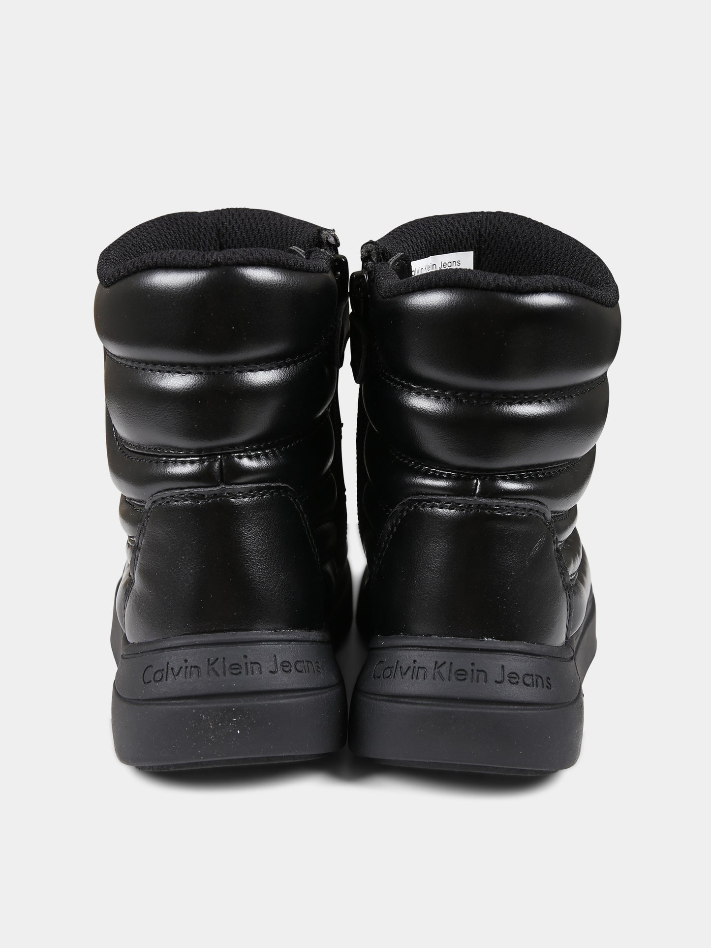 Stivaletti neri per bambina con logo,Calvin Klein Kids,V3A5 80669 1355999