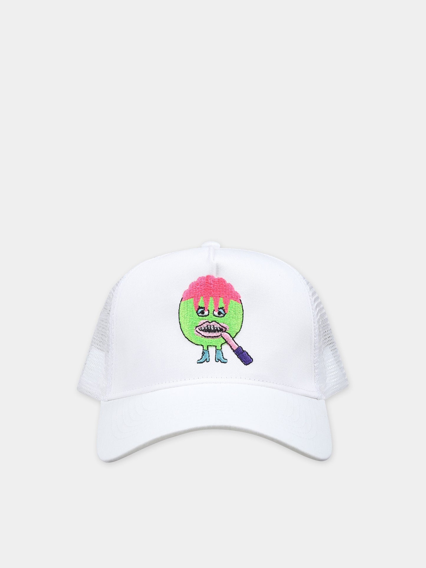 Cappello bianco per bambina con ricamo,Caroline Bosmans,AW23 9102 1000