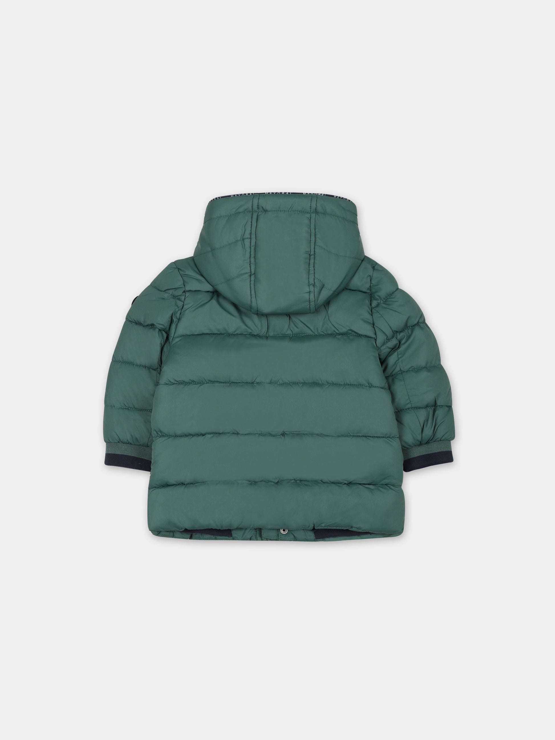 Piumino verde per bambino con logo,Mayoral,2438 091
