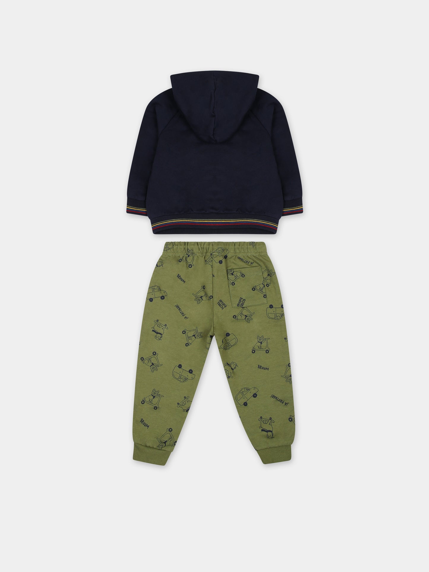 Completo blu per neonato con stampa cane,Mayoral,2877 074