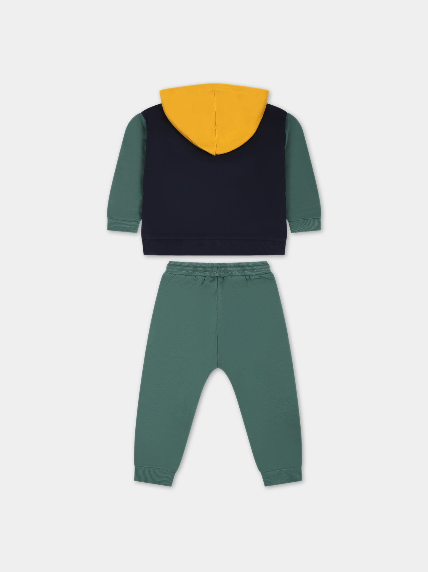 Completo verde per neonato con stampa drago,Mayoral,2875 064