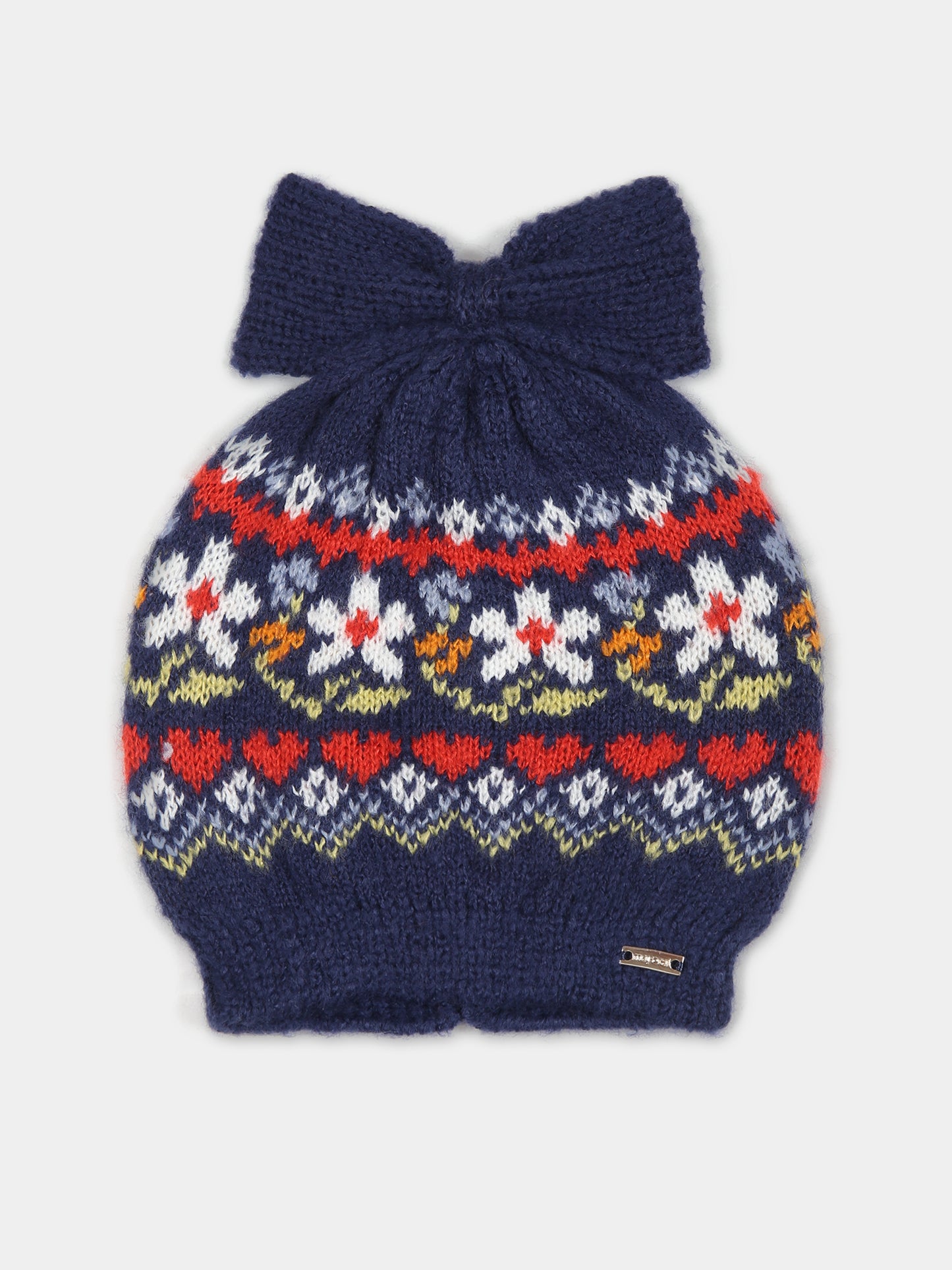 Set blu per neonata con motivo jacquard,Mayoral,10536 086