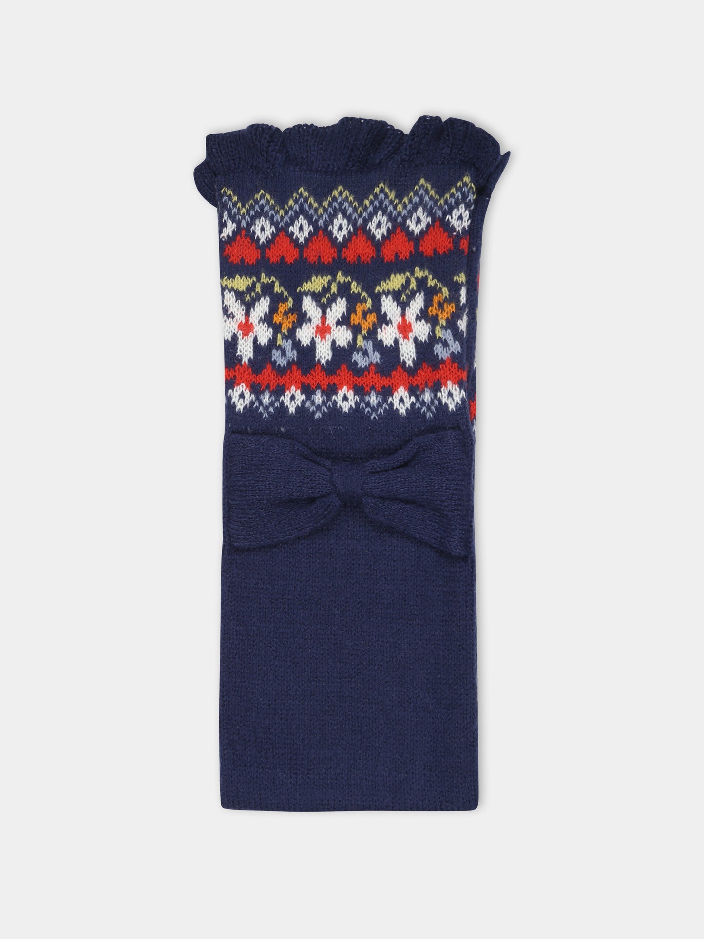 Set blu per neonata con motivo jacquard,Mayoral,10536 086