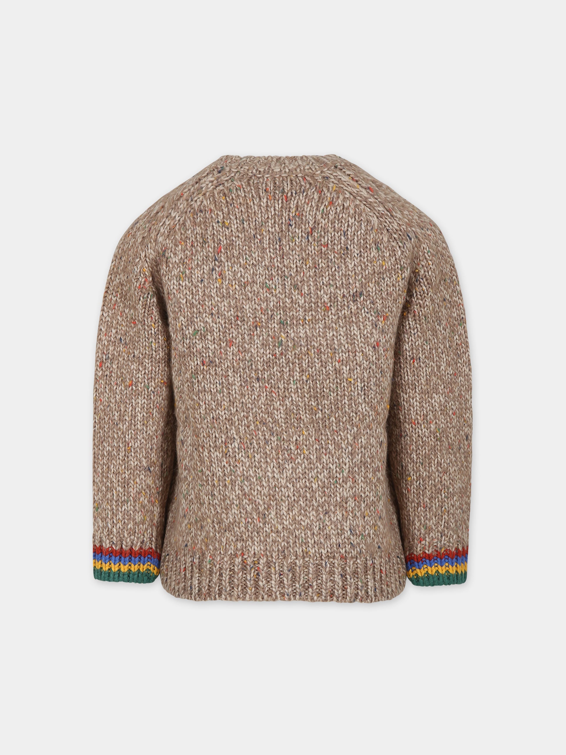 Maglione marrone per bambino con patch,Mayoral,4322 066