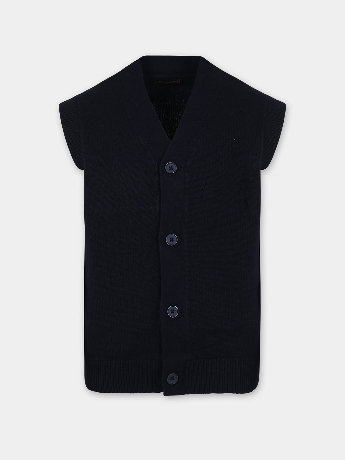 Maglia gilet blu per bambino con logo,Mayoral,4327 079