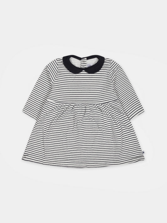 Vestito bianco per neonata,Petit Bateau,A096D 01