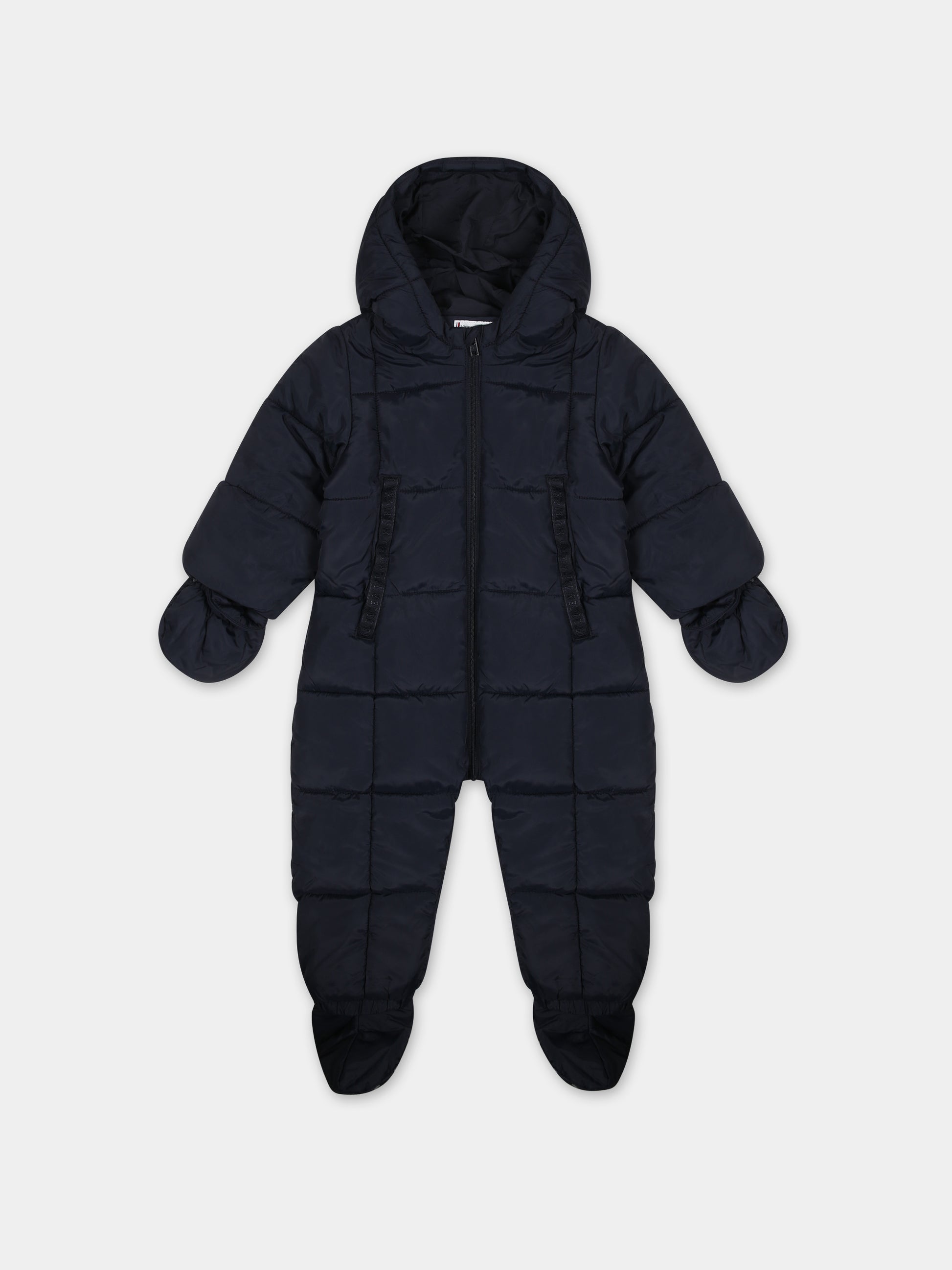 Piumino blu per neonato con logo,Tommy Hilfiger Junior,23WMTHKN0KN01725J DW5