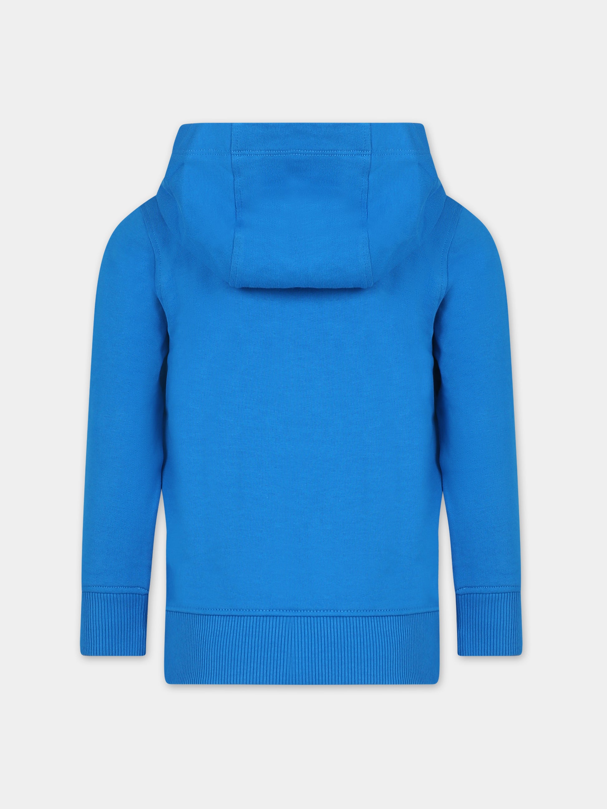 Felpa azzurra per bambini con logo,Tommy Hilfiger Junior,23WMTHKS0KS00205J CZU