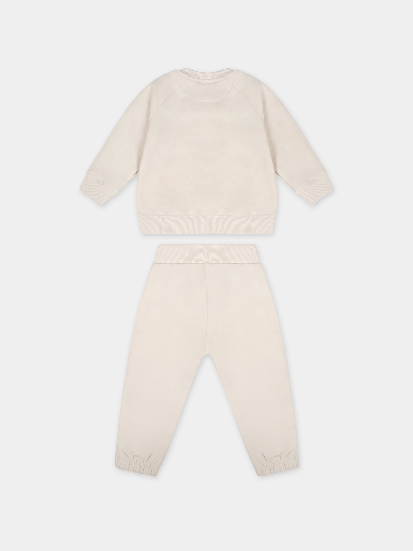 Completo avorio per neonati con logo,Calvin Klein Kids,23WMCKIN0IN00137 PGB