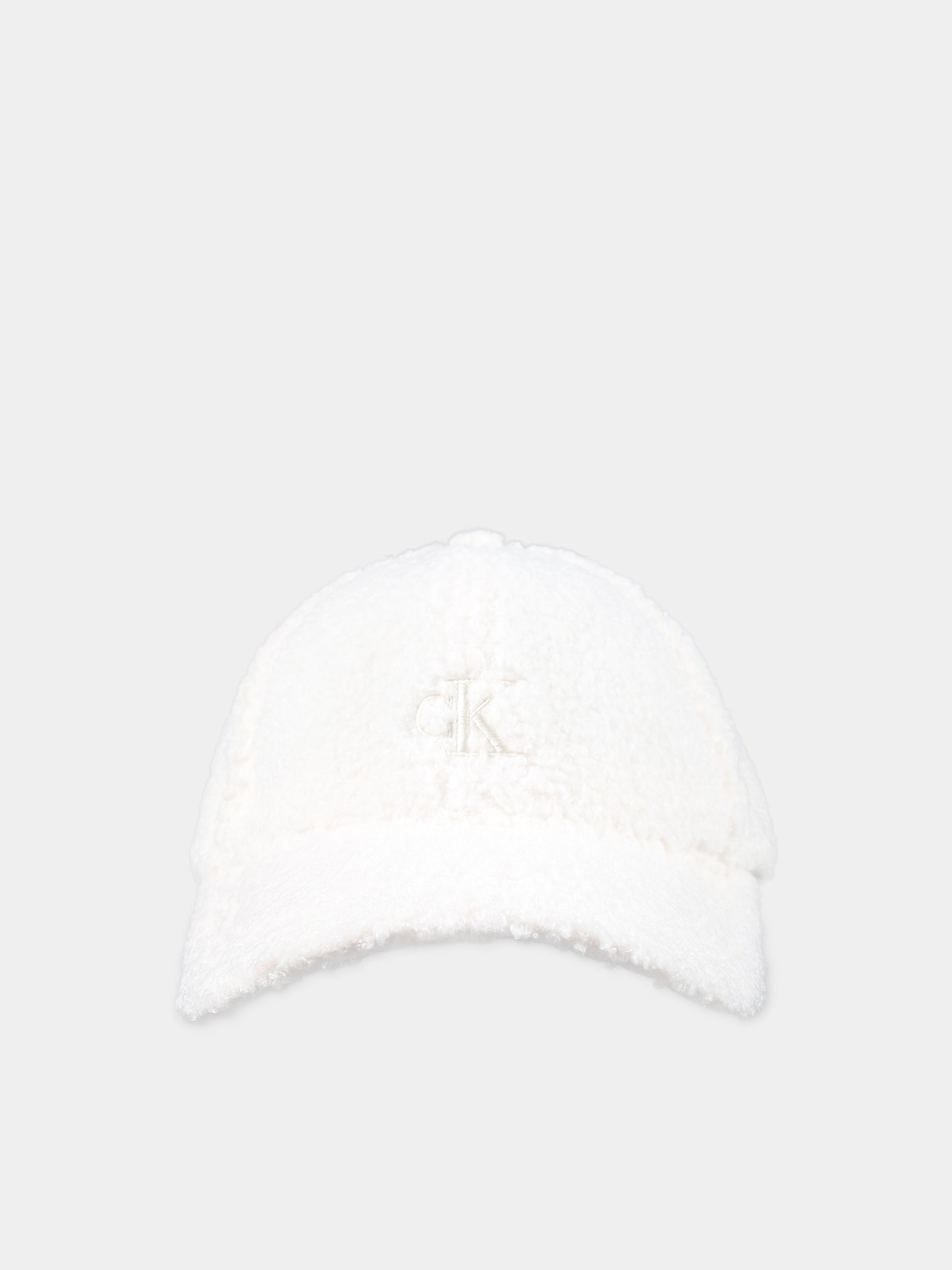 Cappello avorio per bambini con logo,Calvin Klein Kids,23WMCKIU0IU00495 YBI