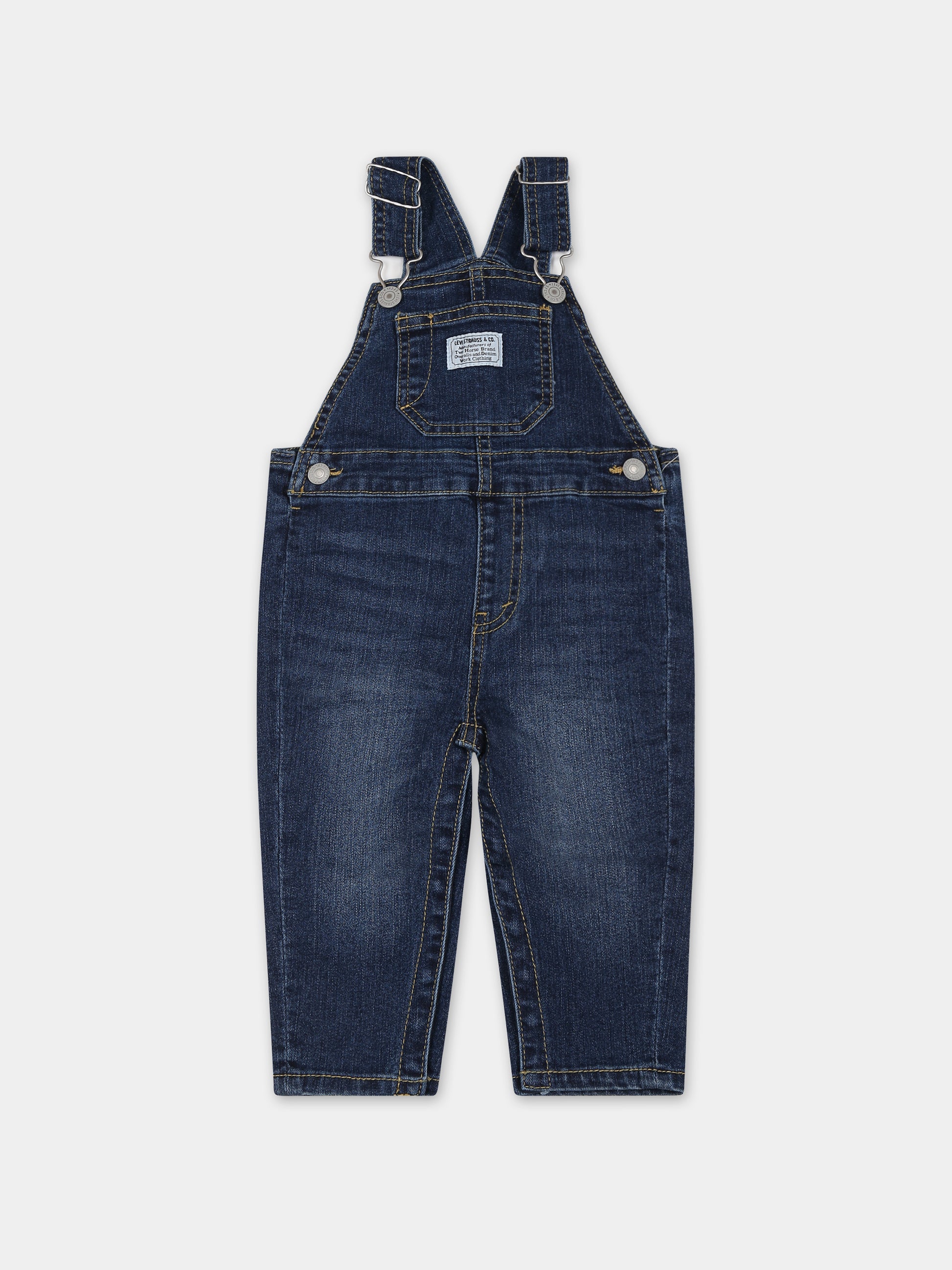 Salopette denim per neonato,Levi's Kids,23WMLK6ED533 M8T