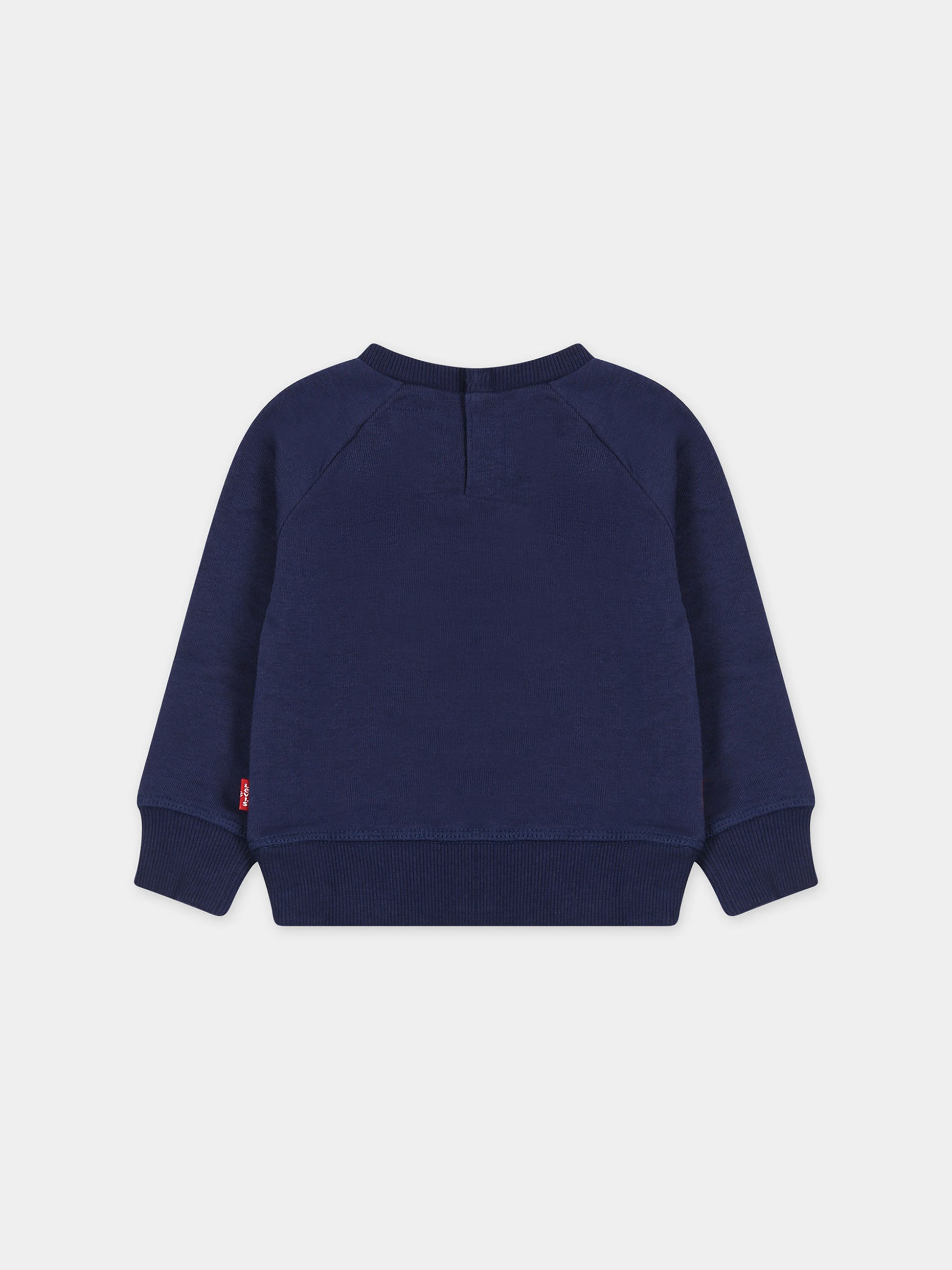 Felpa blu per neonata con logo,Levi's Kids,23WMLK1E6660 B9G