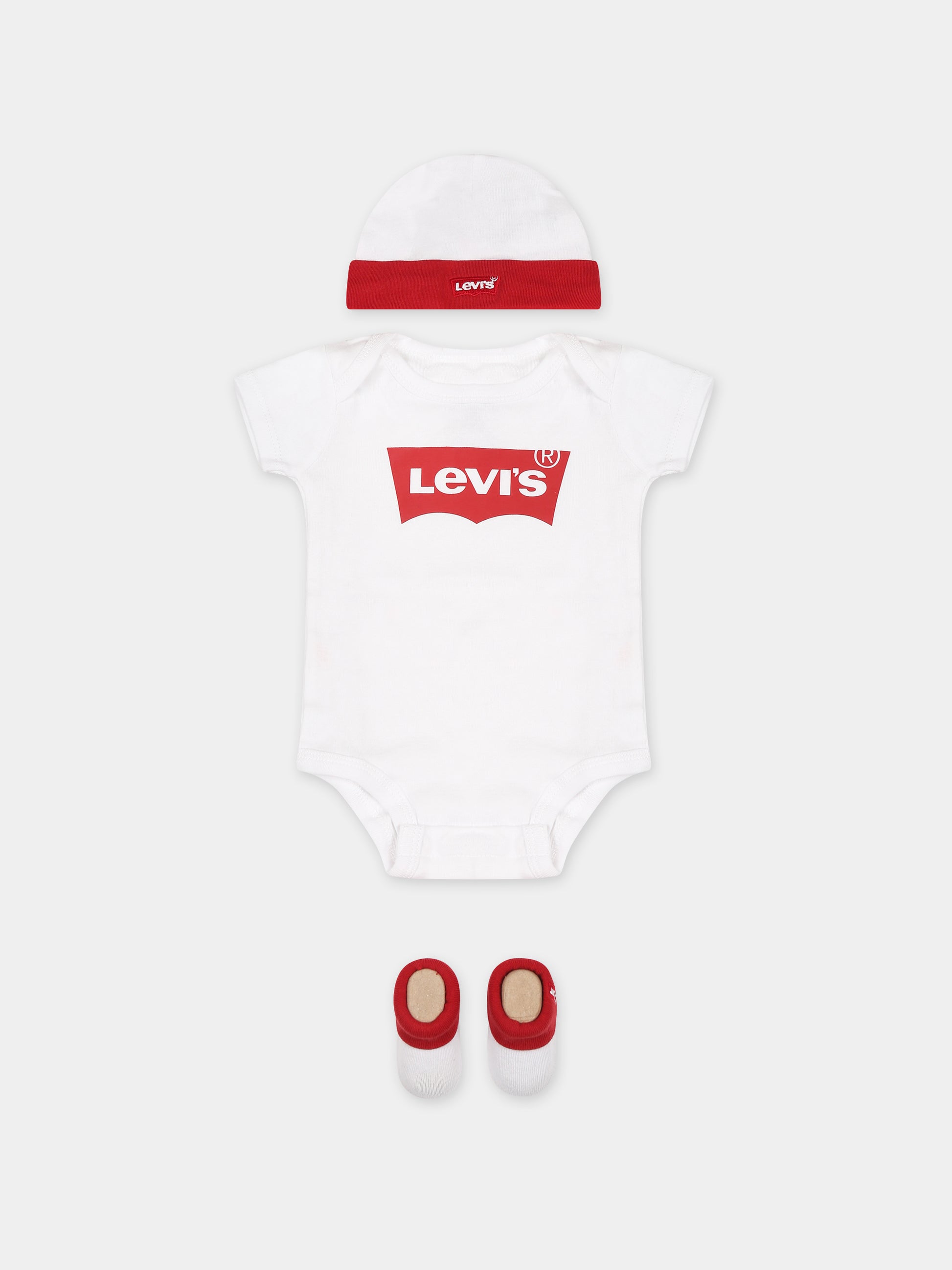 Set bianco per neonati con logo,Levi's Kids,23WMLKLL0019 001